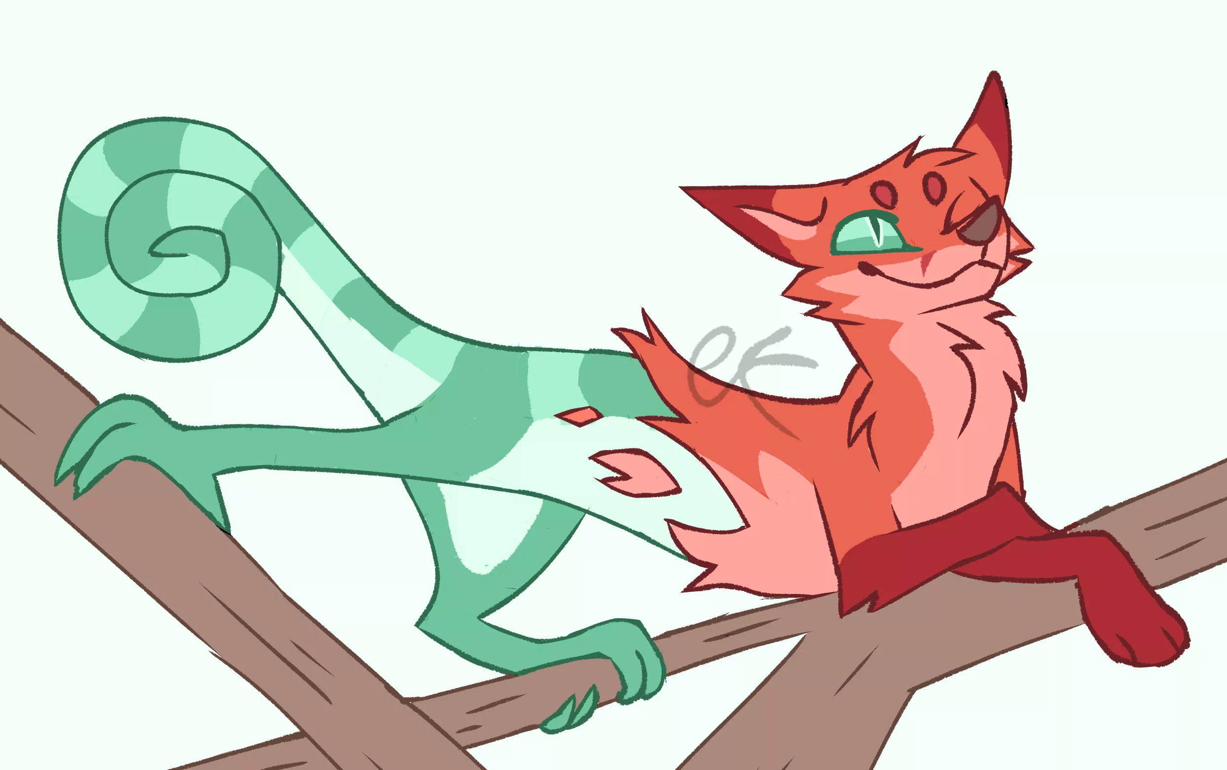 a chameleon fox design i made! posted by eksuie