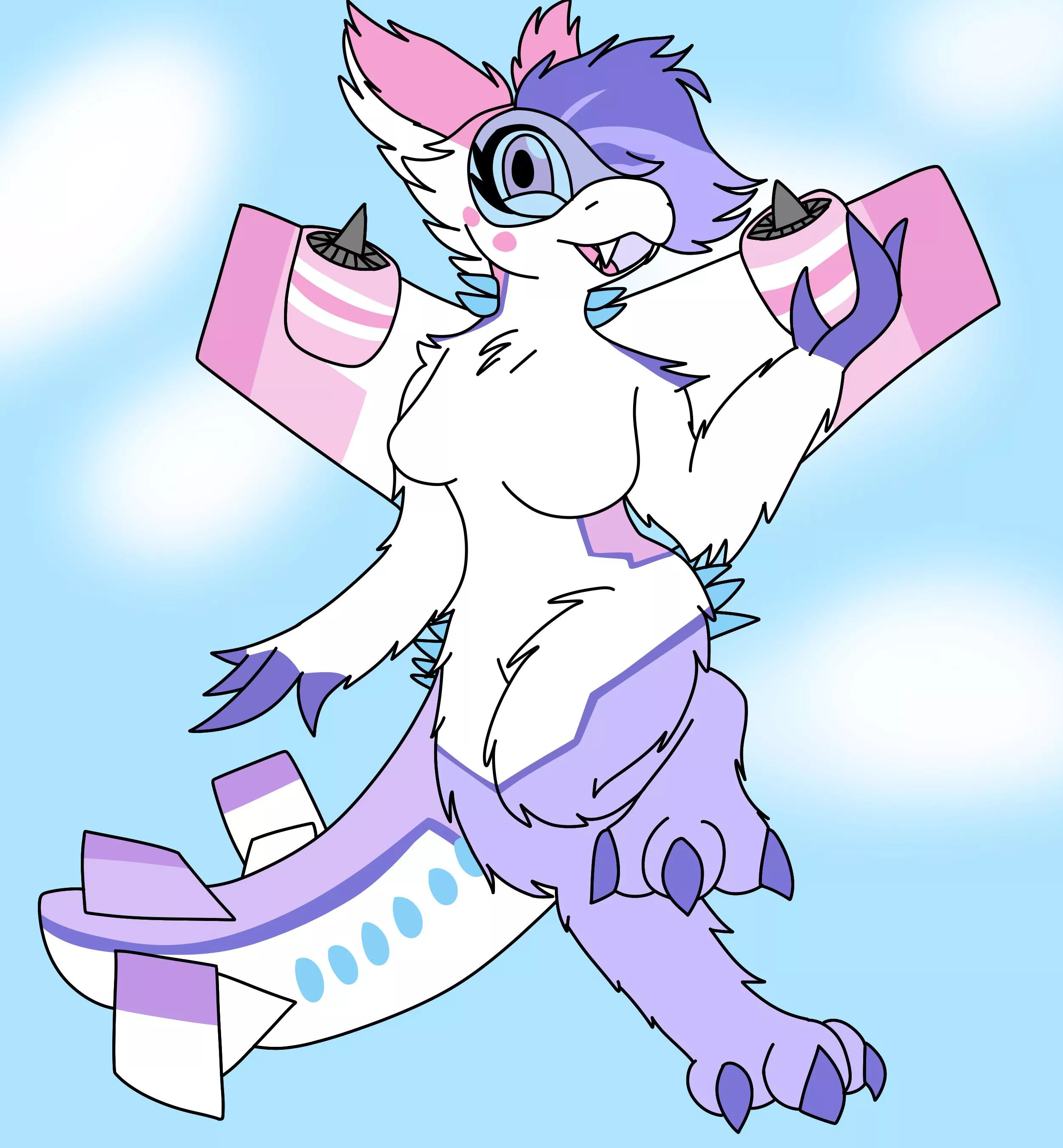 A Commission of a Plane Dragon named Jett, Art by Me posted by JustACatBoye