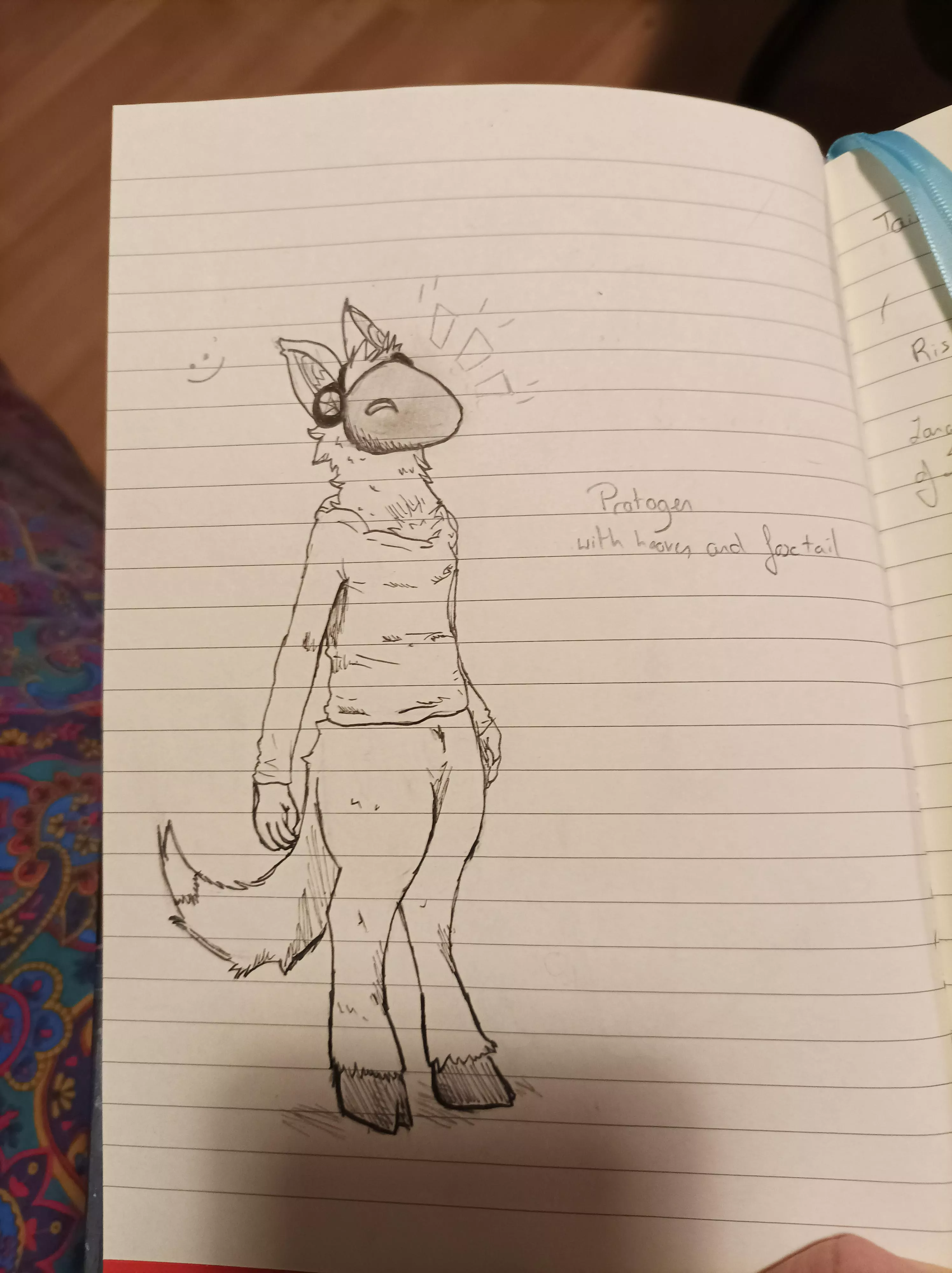 A drawing of a protogen done today in literature class! Protogens with hooves aren't that common... posted by LexPendragoon