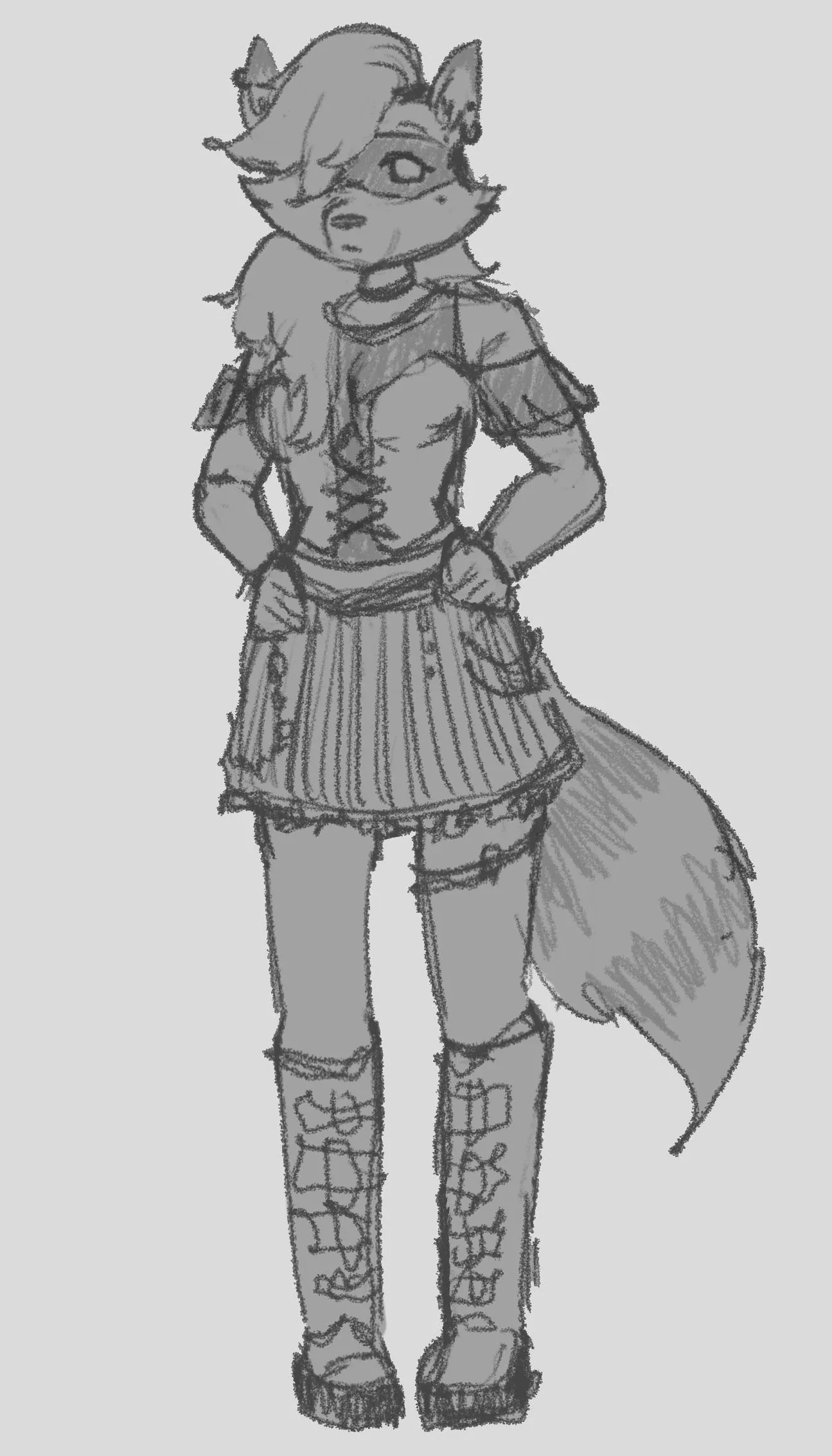 a friend convinced me to make a fursona for an art trade, what do u think of her? posted by doniolle