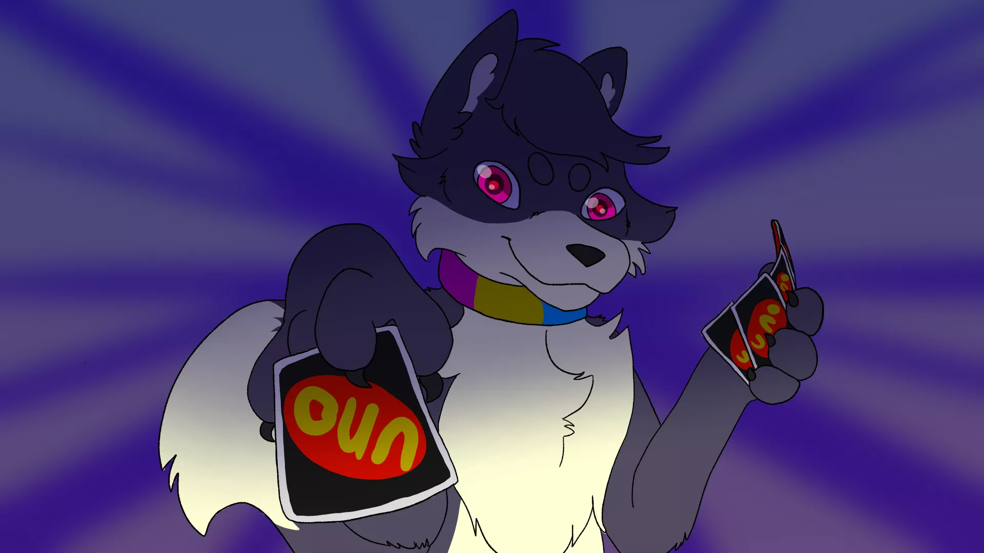 A friend of mine who is also a YouTuber wanted me to draw him an Uno thumbnail, I think I did a good job posted by loonywolf_art