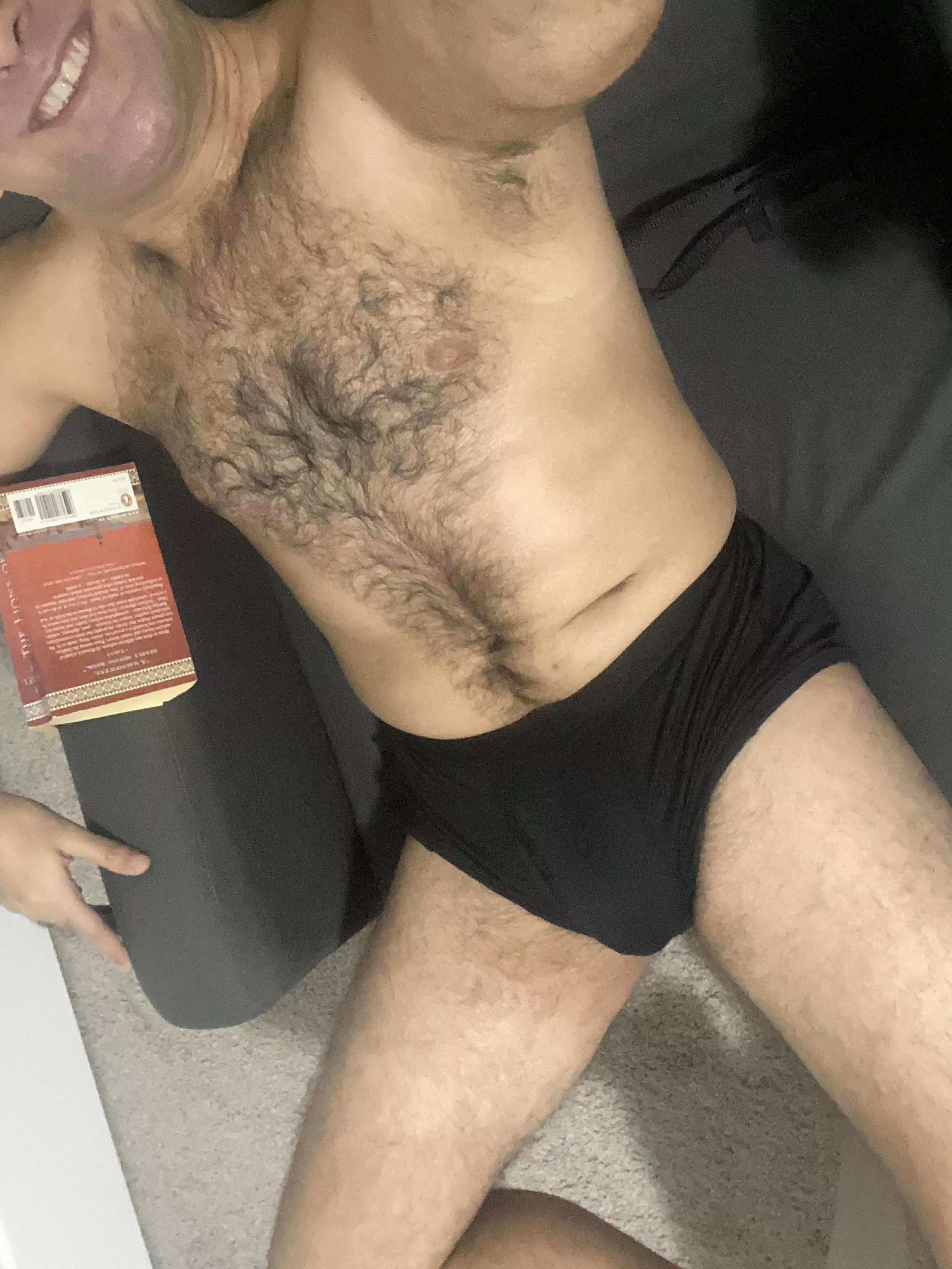 A good book and basic black undies posted by gluteus2