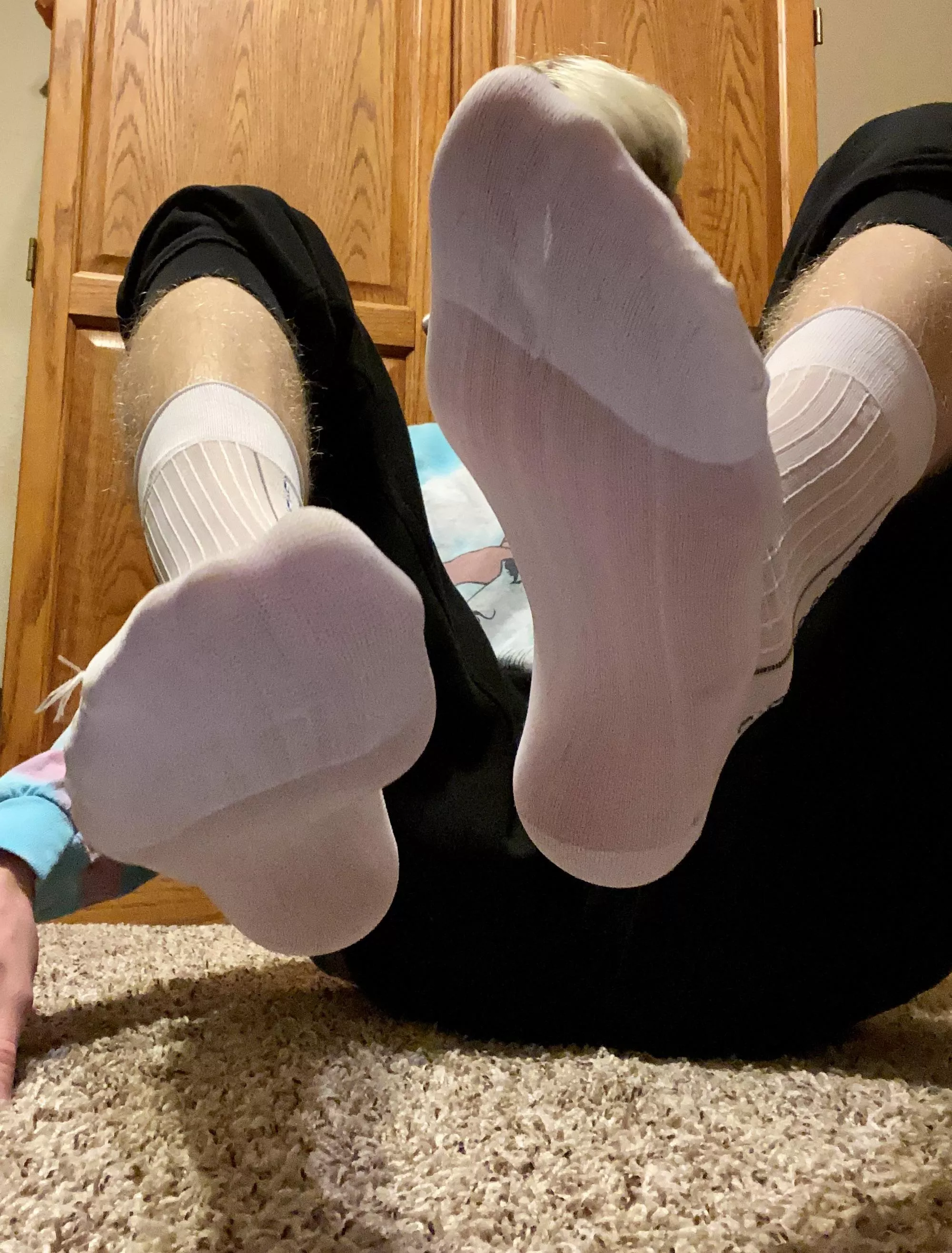 A good boy sent me these sheer socks because he wants me “to get gifts and money, period.” 😈 There are 5 other colors😉 posted by BlondeBoyFoot