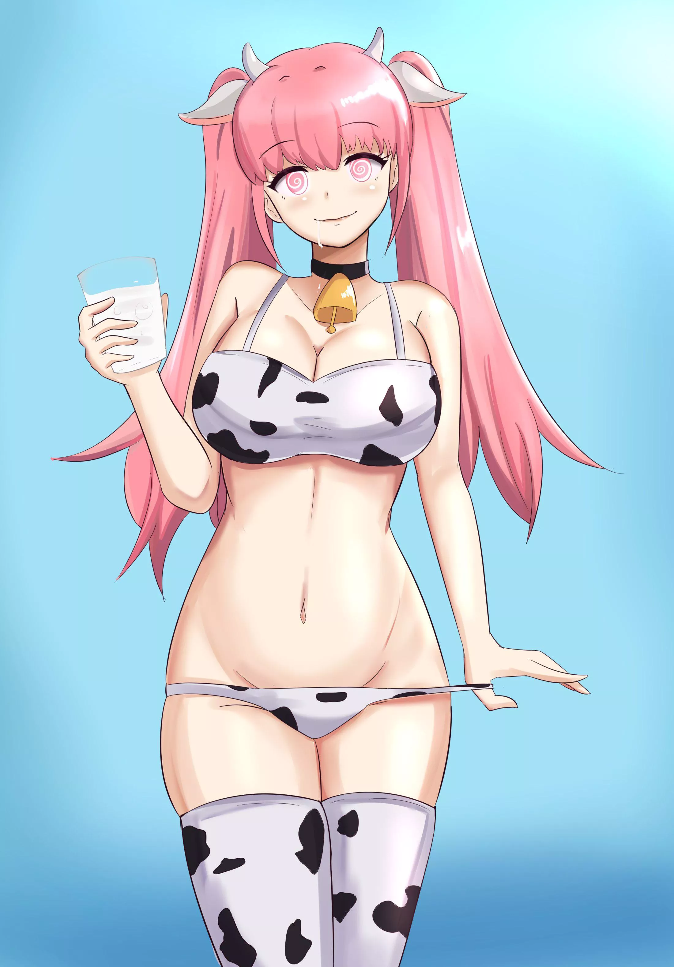 A Good Cow Girl Happy to Give Her Milk [Hilda] [Art by Valvalis] posted by Corrupted_Maid