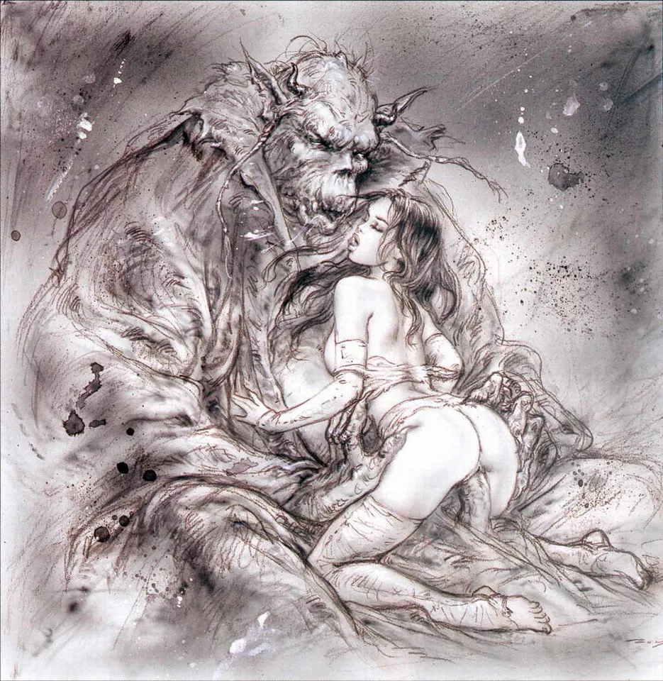 A lady and her ogre lover (Luis Royo) posted by SemenDemoness