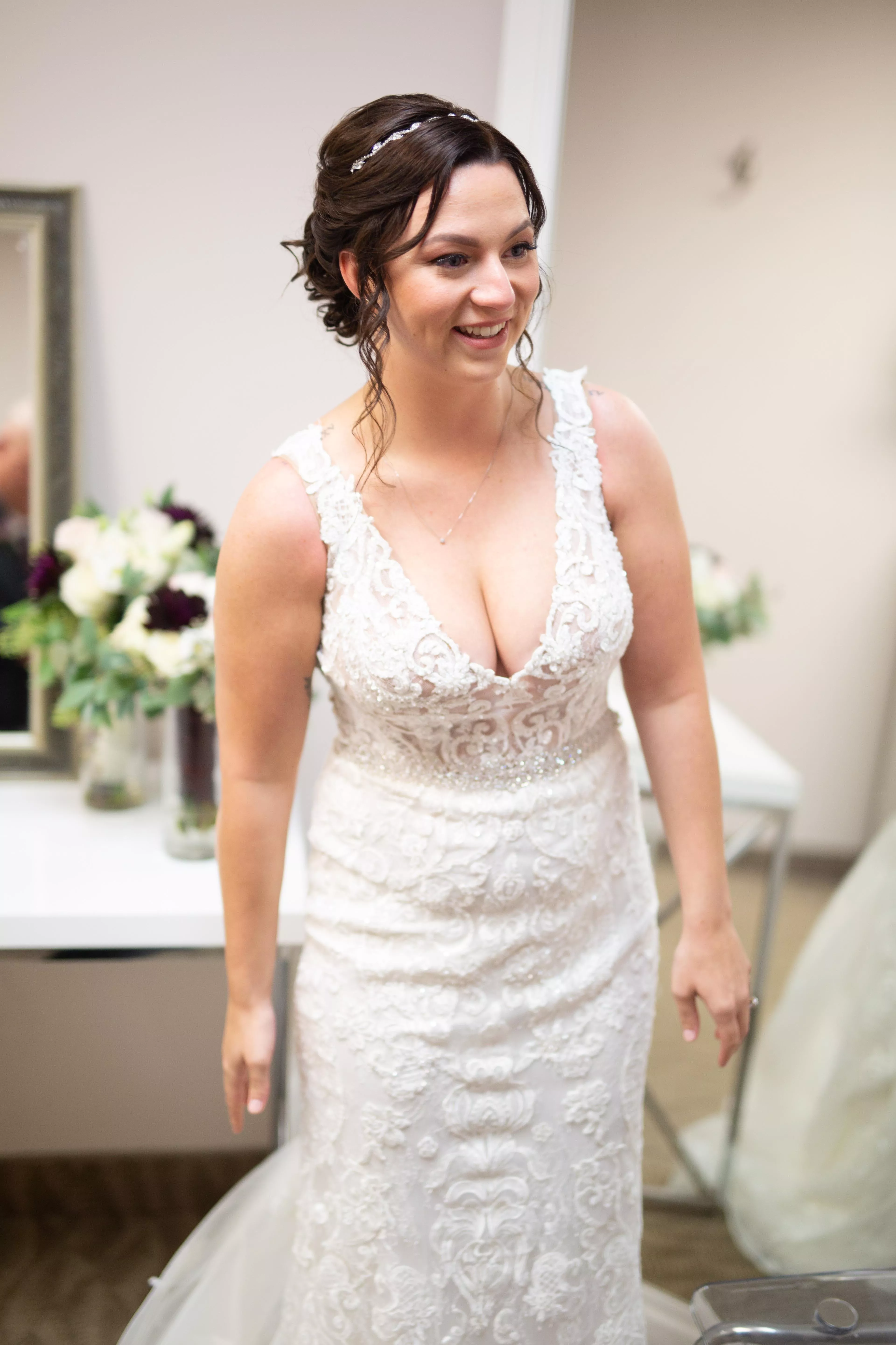 A little busty on my wedding dayâ€¦ now for those billsâ€¦ posted by sarahbradshaw