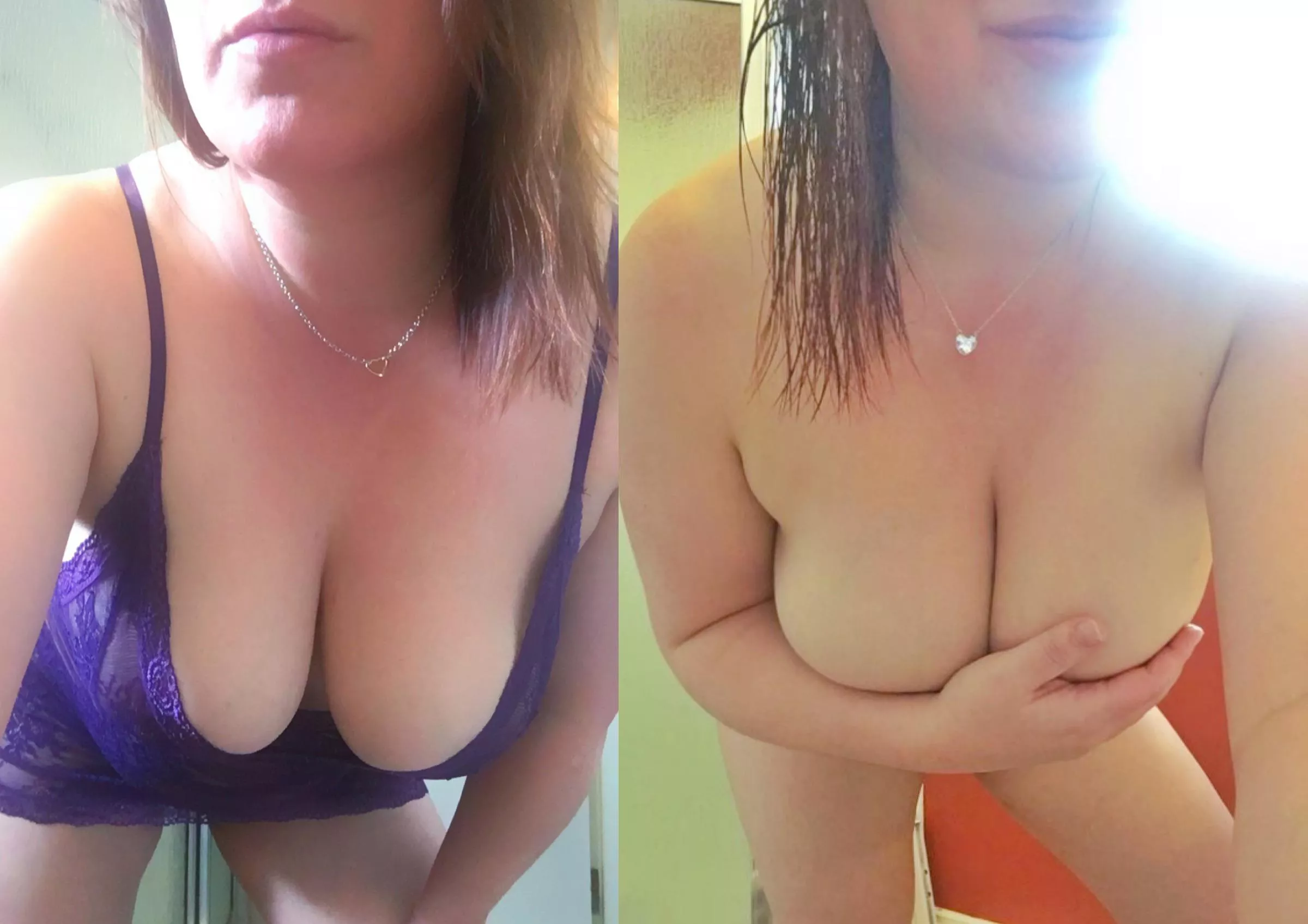 A little Monday morning MILF On Off cleavage [F] posted by WifeLuvsPosing