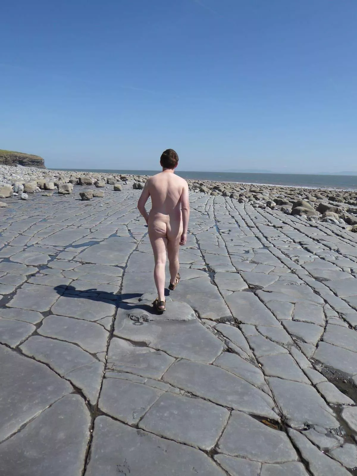 A lovely walk in Wales on a very quiet bit of coastline. I just love being naked in nature. (M) posted by MarionberryNo3363