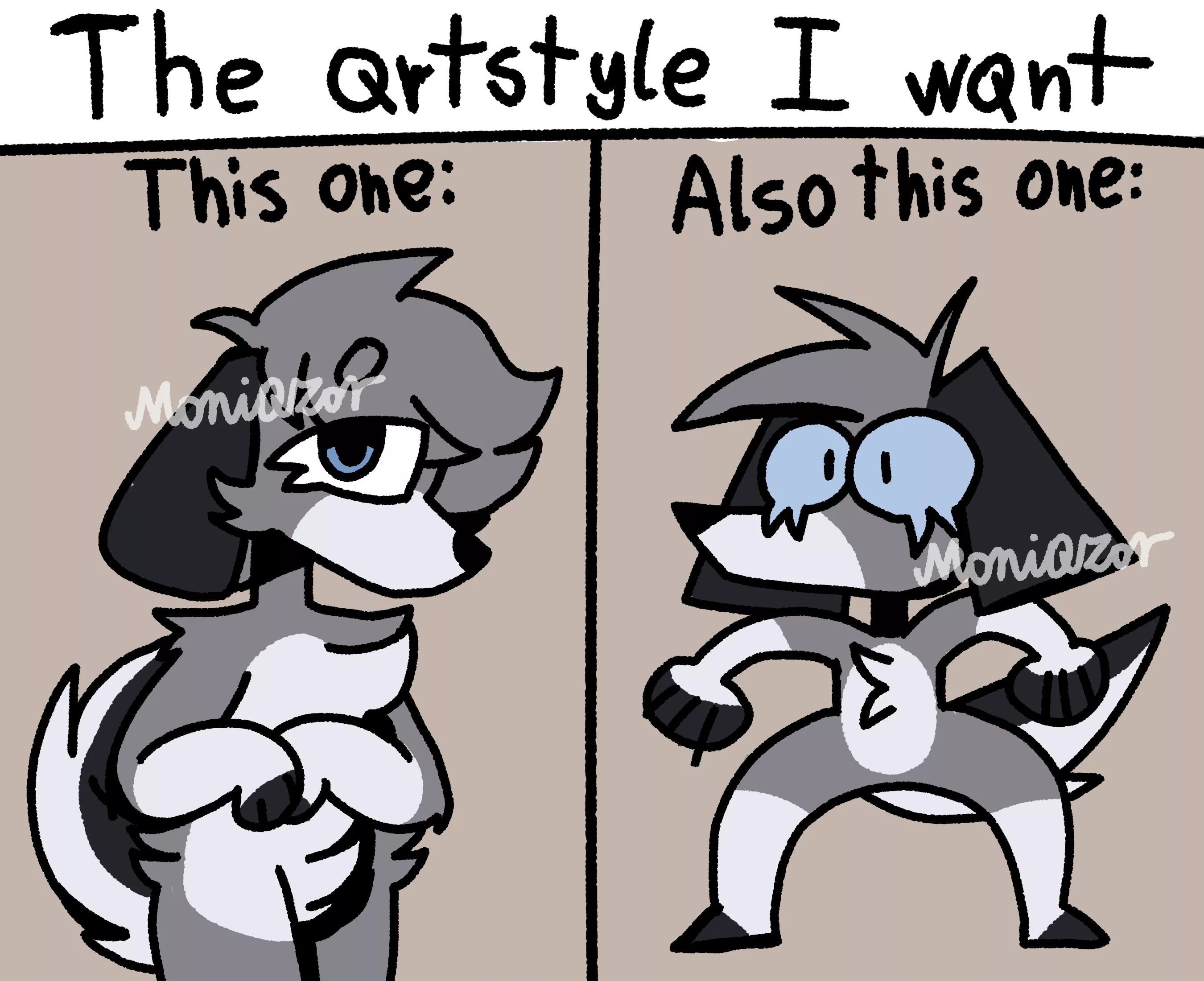 a meme because (art by me) posted by Moniazor