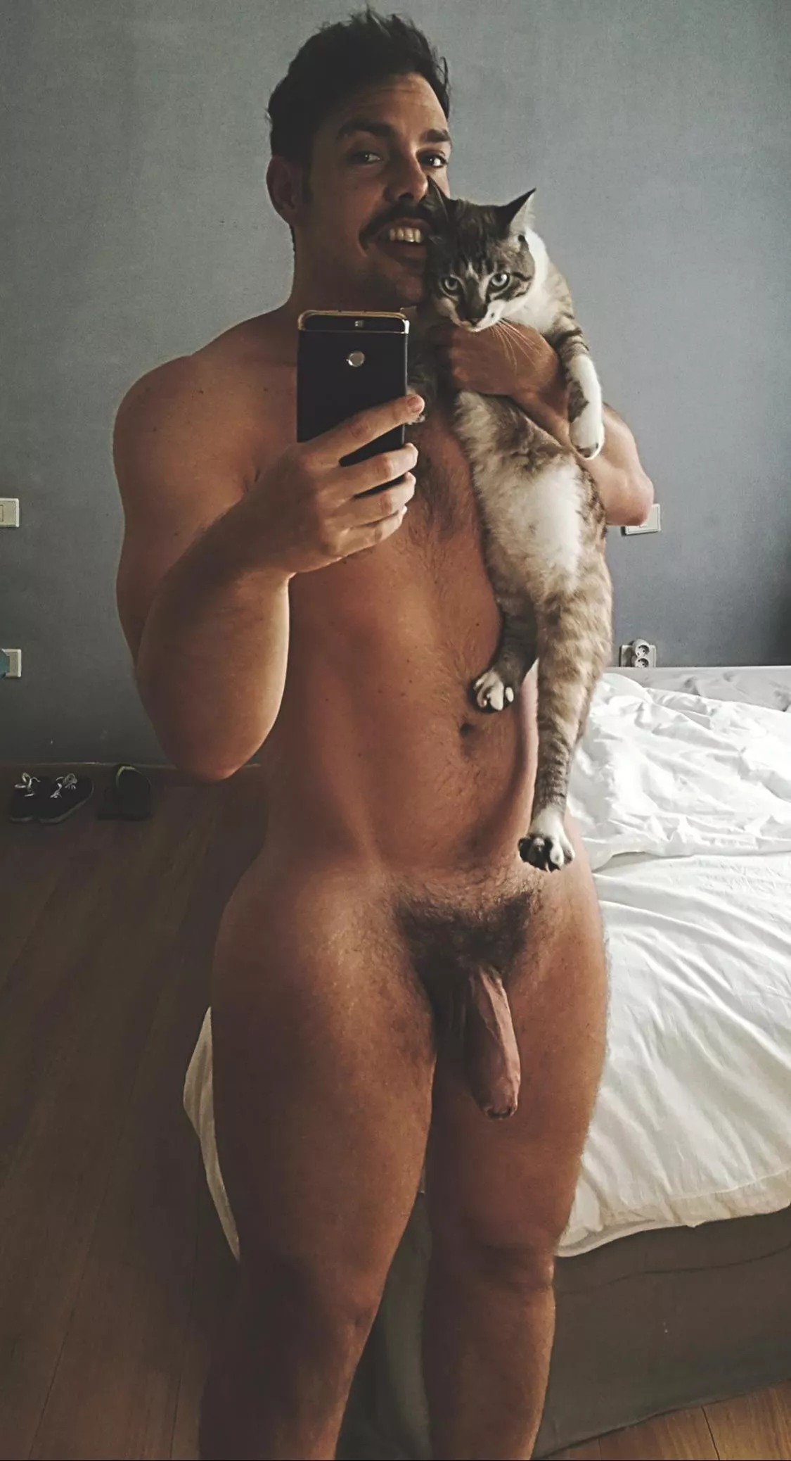 A moustache and a cat (first time showing face) posted by Upset-Surround-536