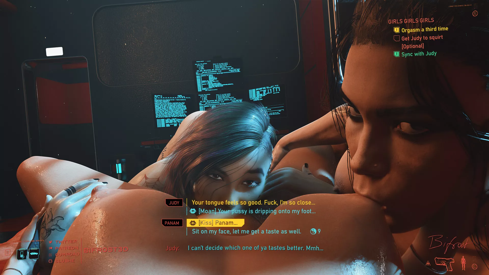 A quest with Judy Alvarez and Panam Palmer you really don't wanna skip (Bifrost3d) [Cyberpunk2077] posted by MrShakedown1