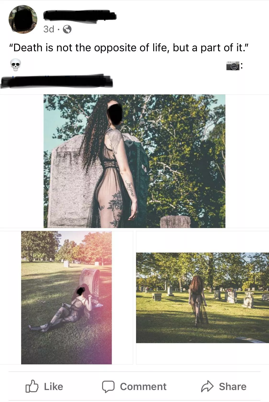 A â€˜sexyâ€™ cemetery shoot posted by thedogman420