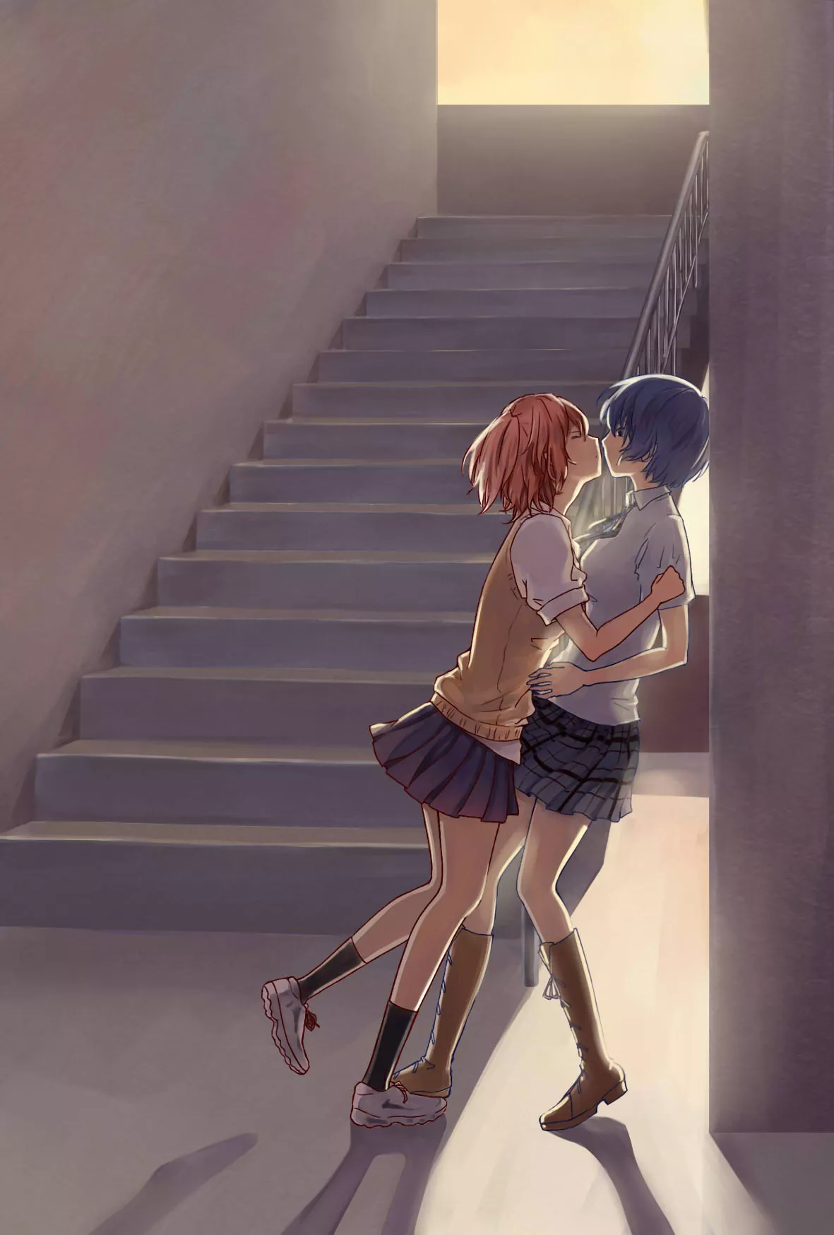 A stolen kiss [Akuma no Riddle] by Kagi posted by Jolly_Huckleberry_98