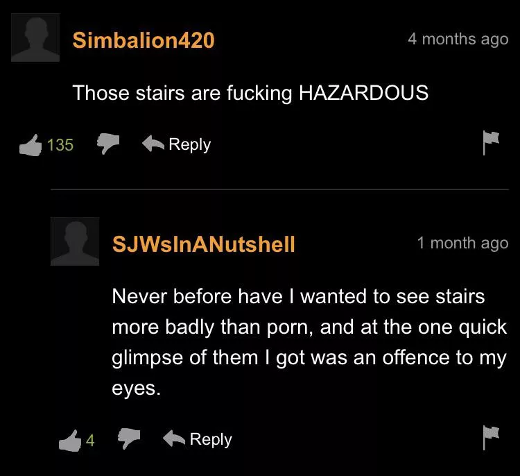 About 4 mins in you see the horrible stairs posted by wellsuperfuck