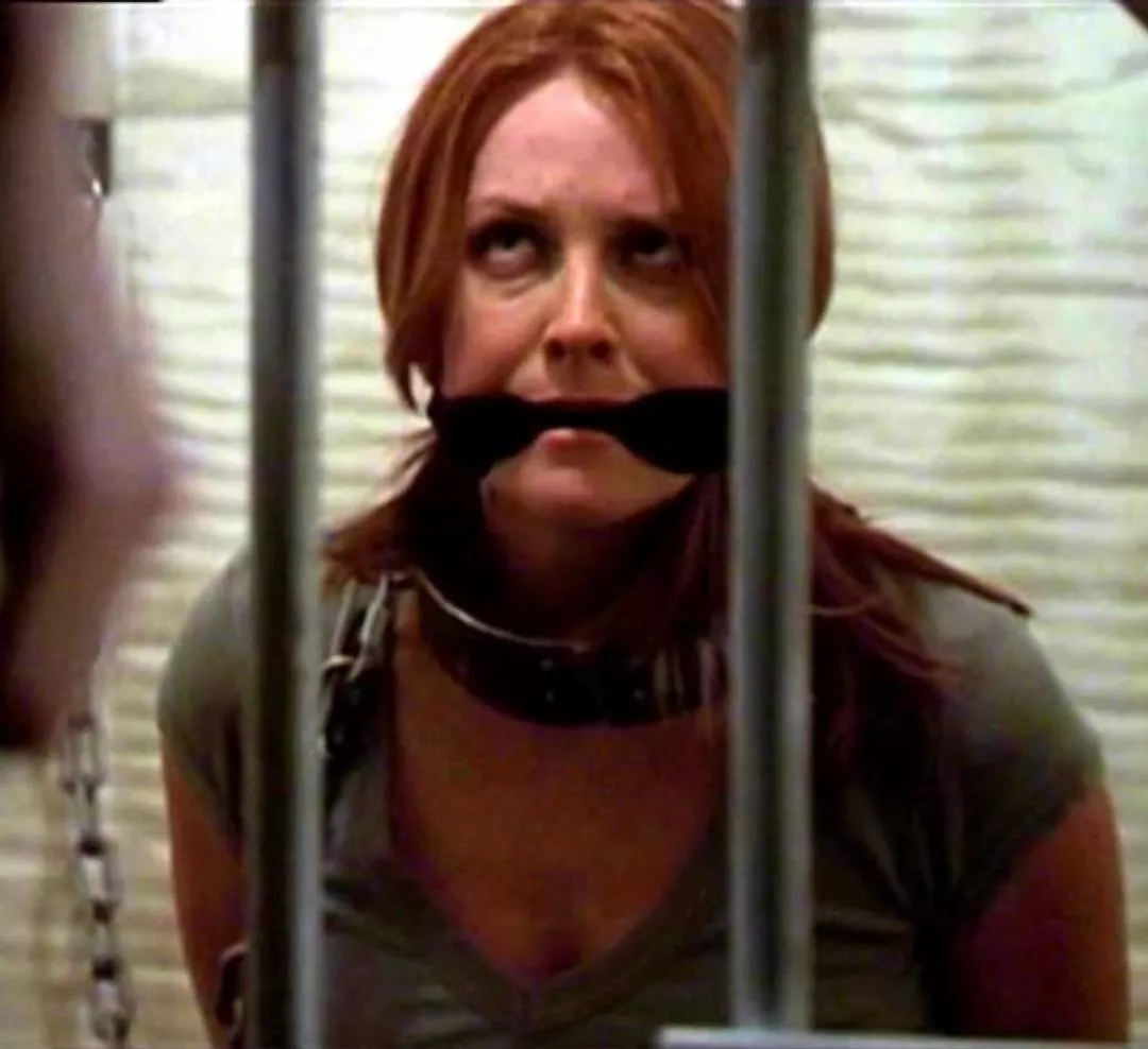 Actress Laurel Holloman (Angel) bound, gagged & collared 😍 posted by beautyintheballgag