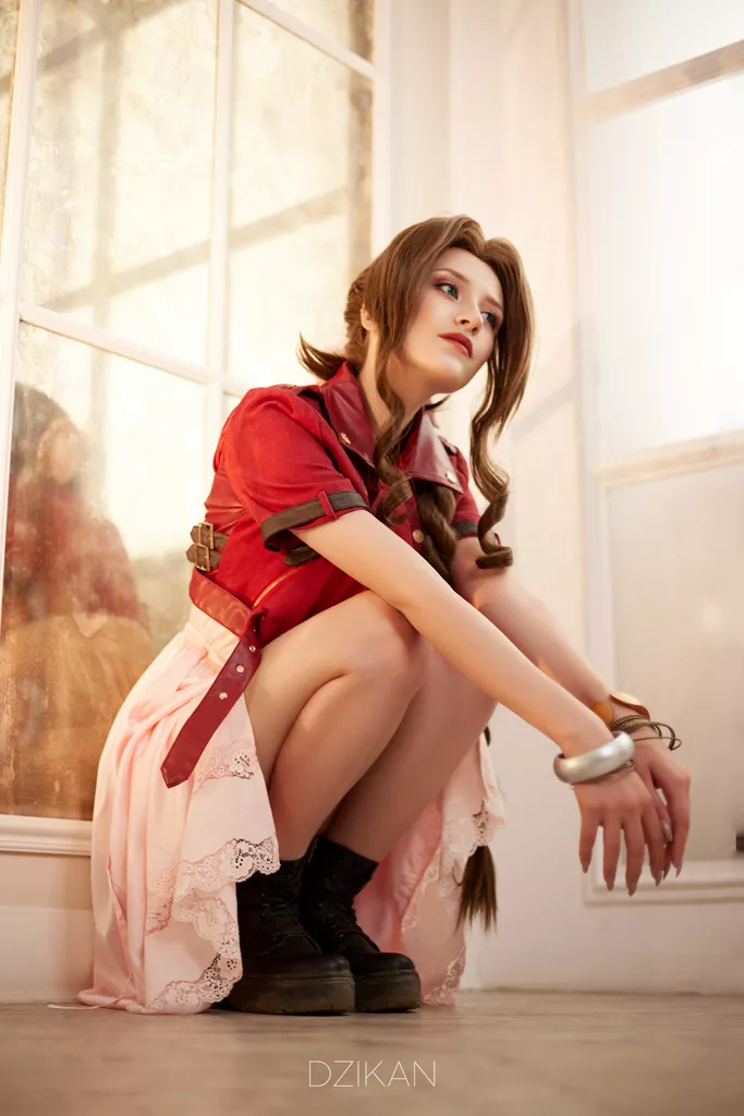 Aeris Gainsborough cosplay photoshoot by Dzikan (FFVII) posted by MaoDzikan