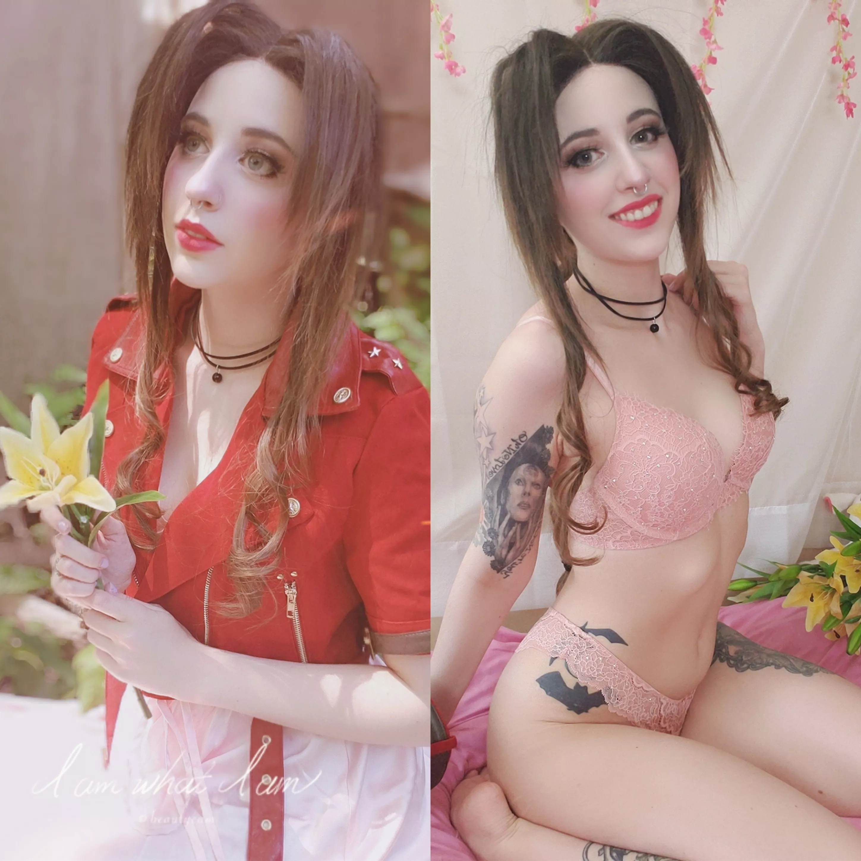 Aerith Gainsborough On/Off by Aesthel posted by aesthel