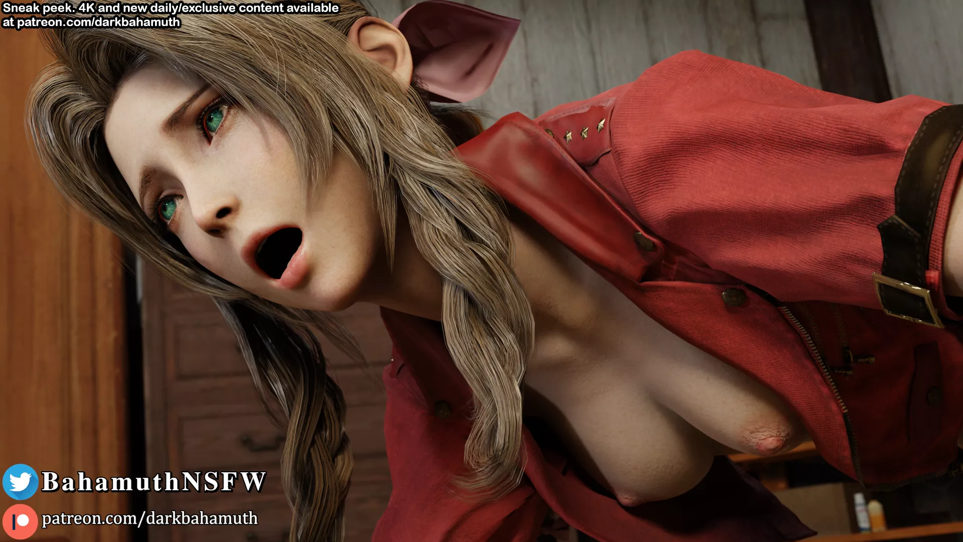 Aerith sneak peek (BahamuthNSFW) posted by Darkbahamuth