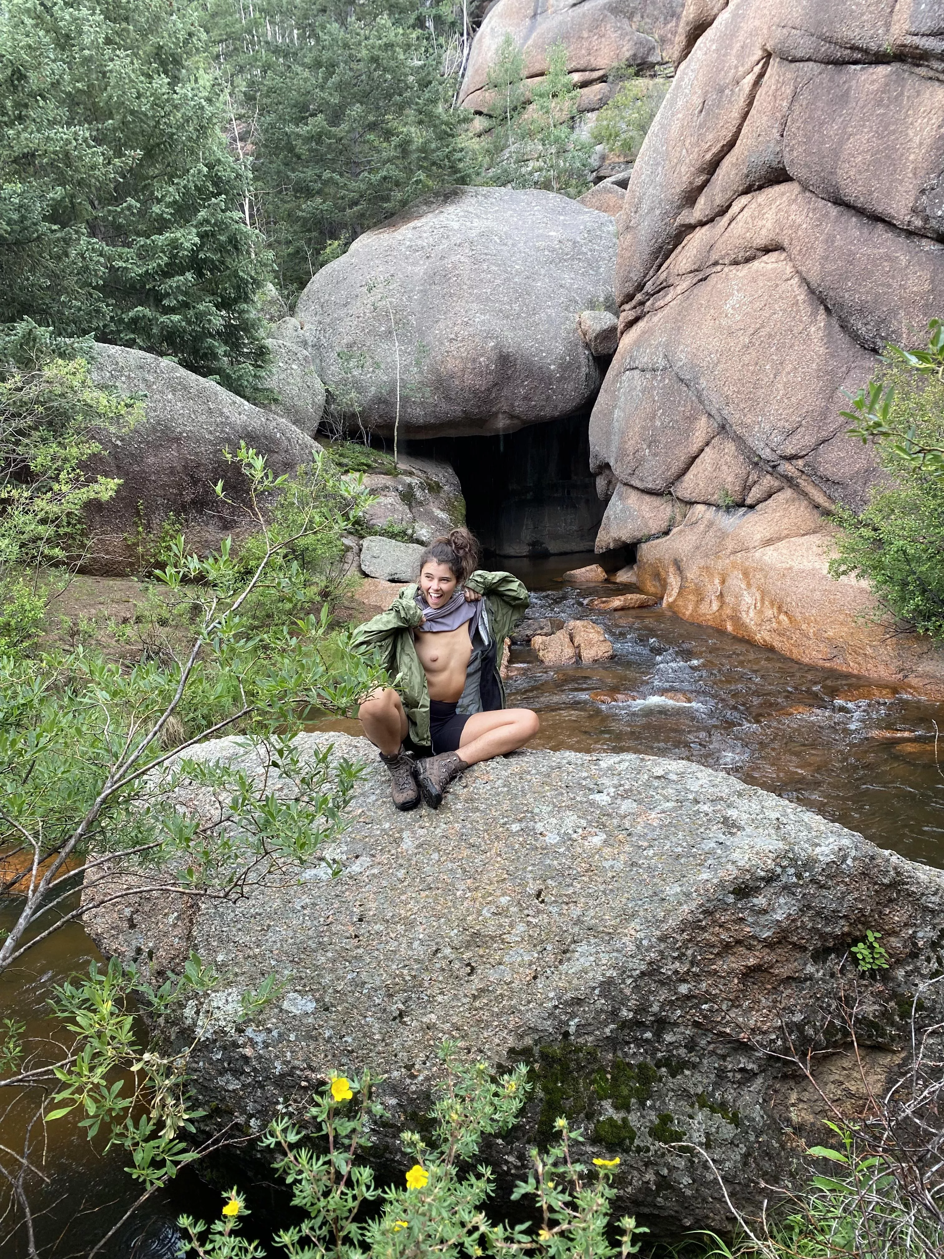 After a 7 hour hike. In the rain. ðŸ¥µ posted by lolasrosebud