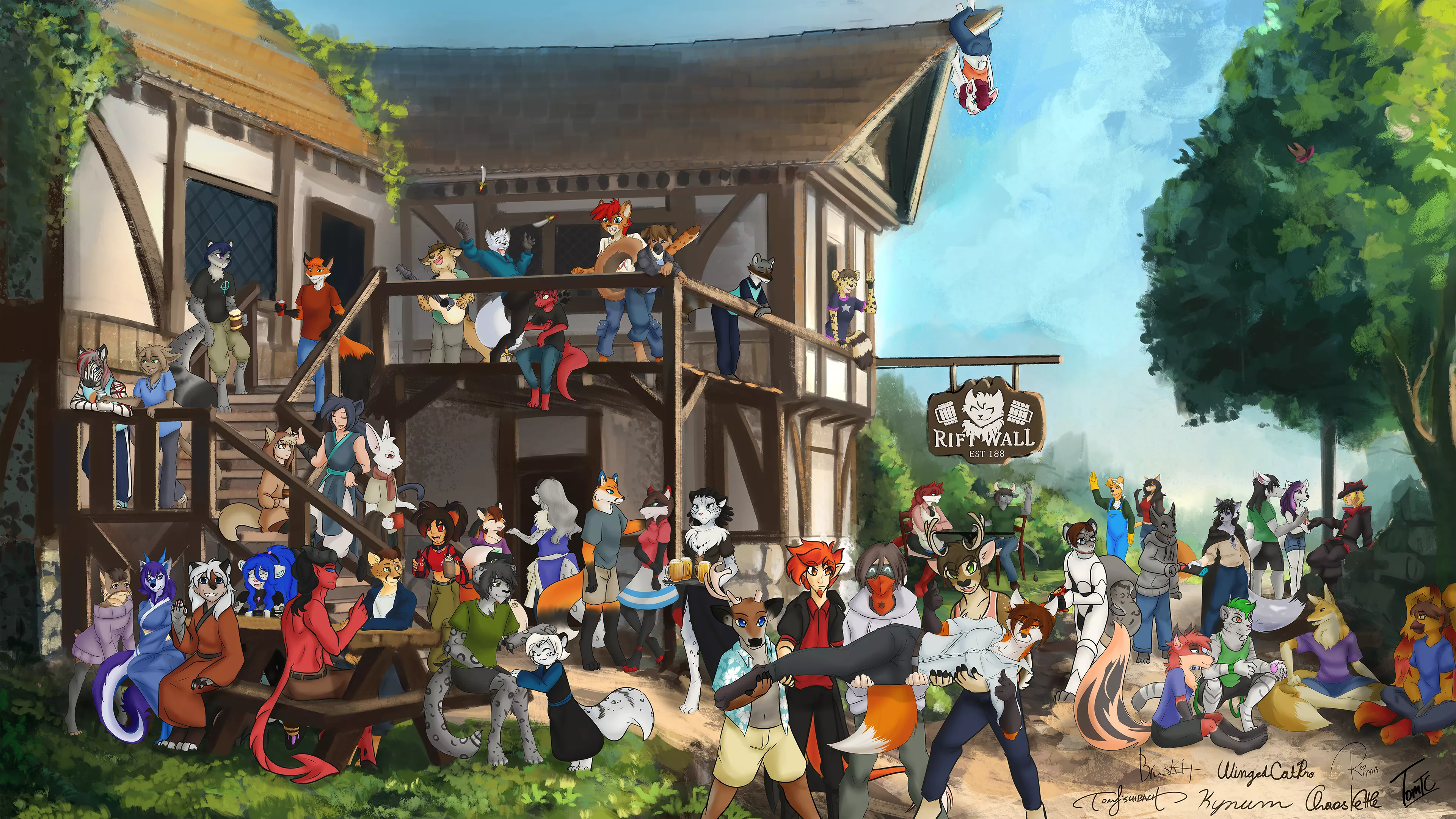 After a full year of work the TwoKinds Group Chat Discord Server portrait is finally finished! posted by TerraTheWizard