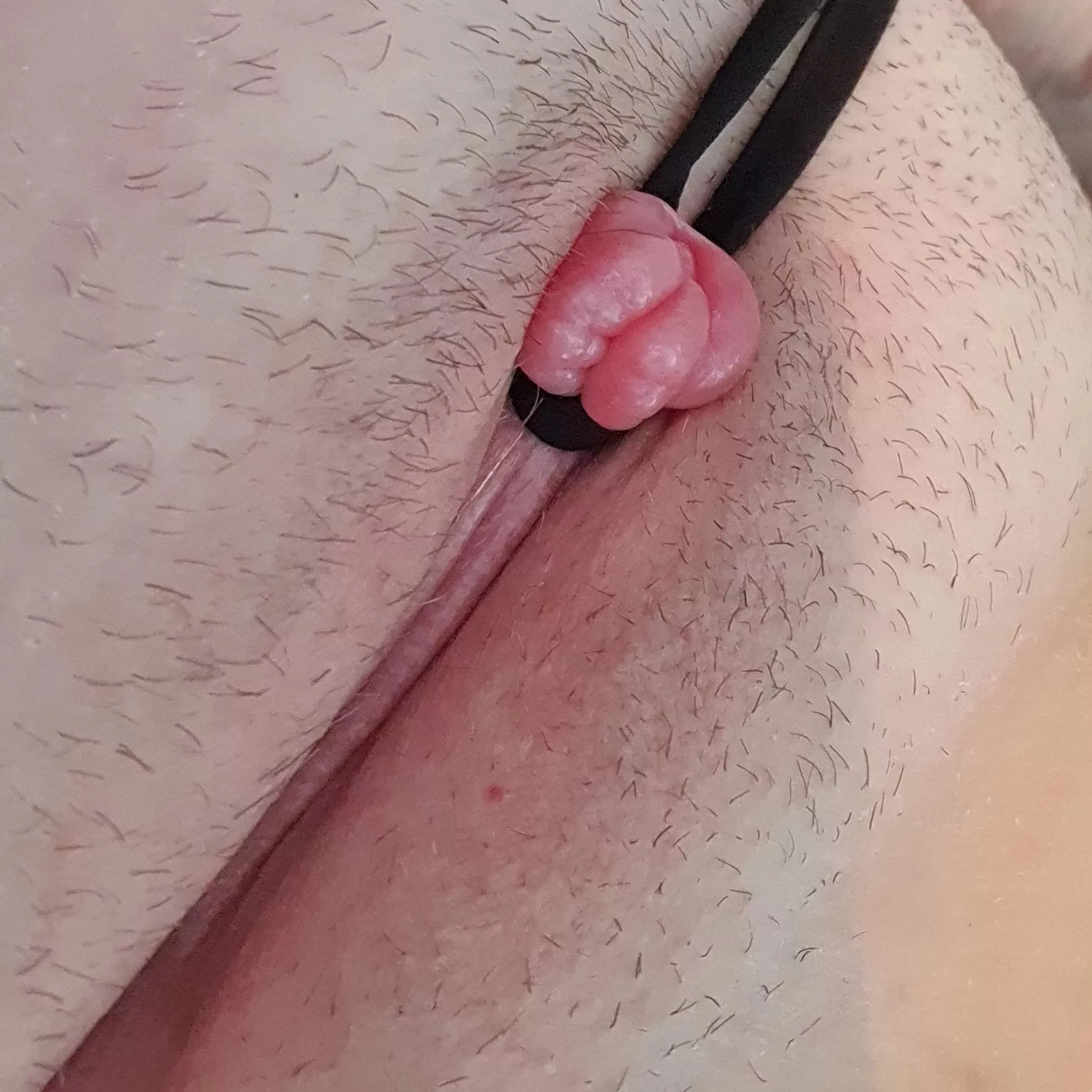 After ive pumped my clit i love to tie up my swolen little bud and vibe it until i cant take any more ðŸŒ· posted by harderdaddy666