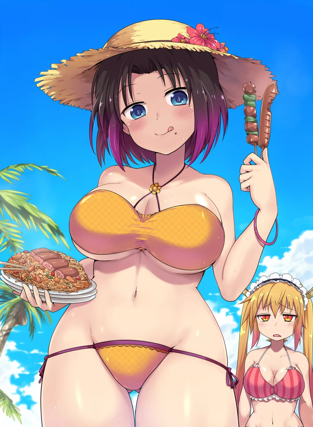 Ah, beach treats. [Kobayashi-san Chi no Maidragon] posted by chilidirigible