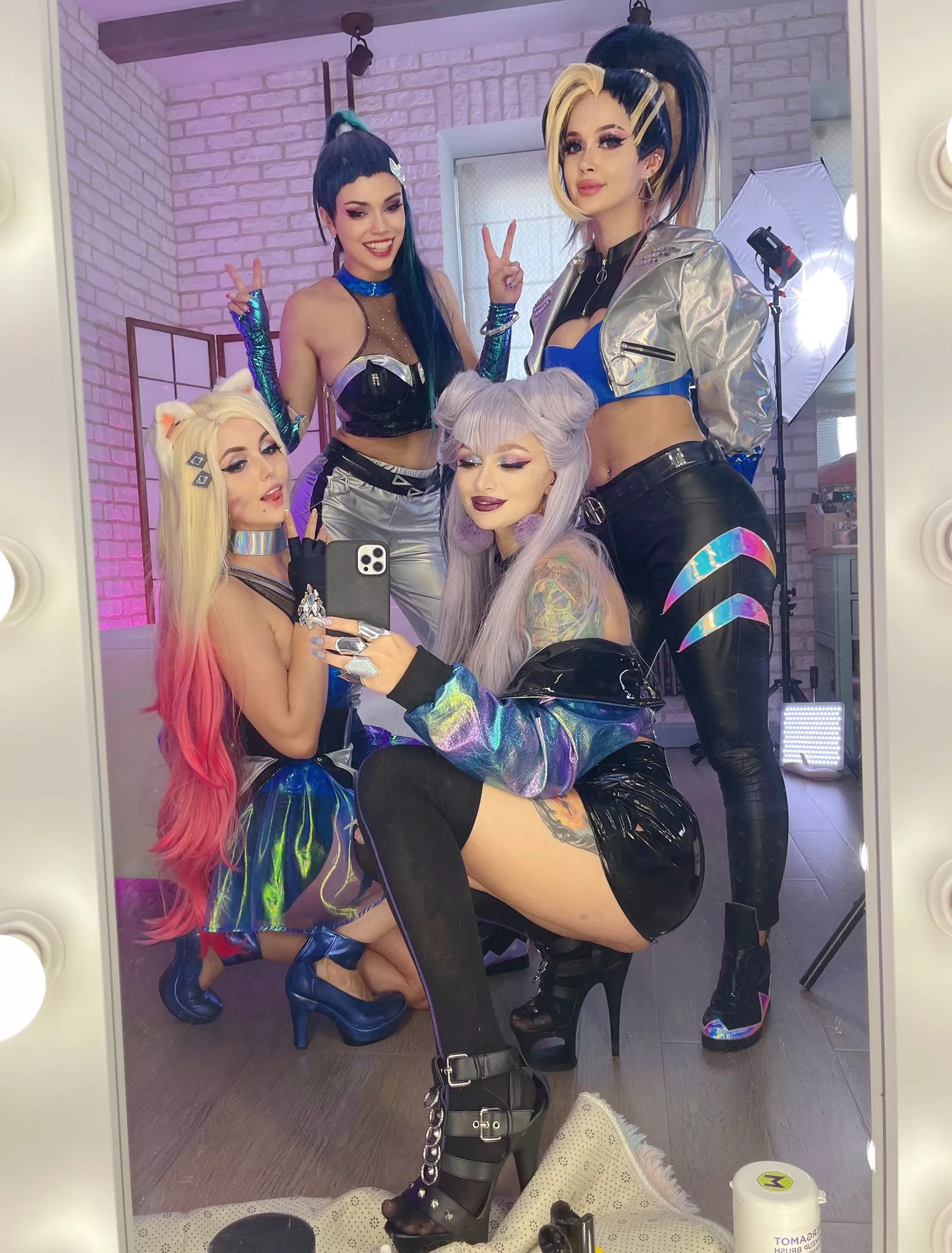 Ahri by Sia Siberia, Evelynn by Leah Meow, Kaisa by Octokuro, Akali by Purple Bitch from League of Legends posted by purple_bitch