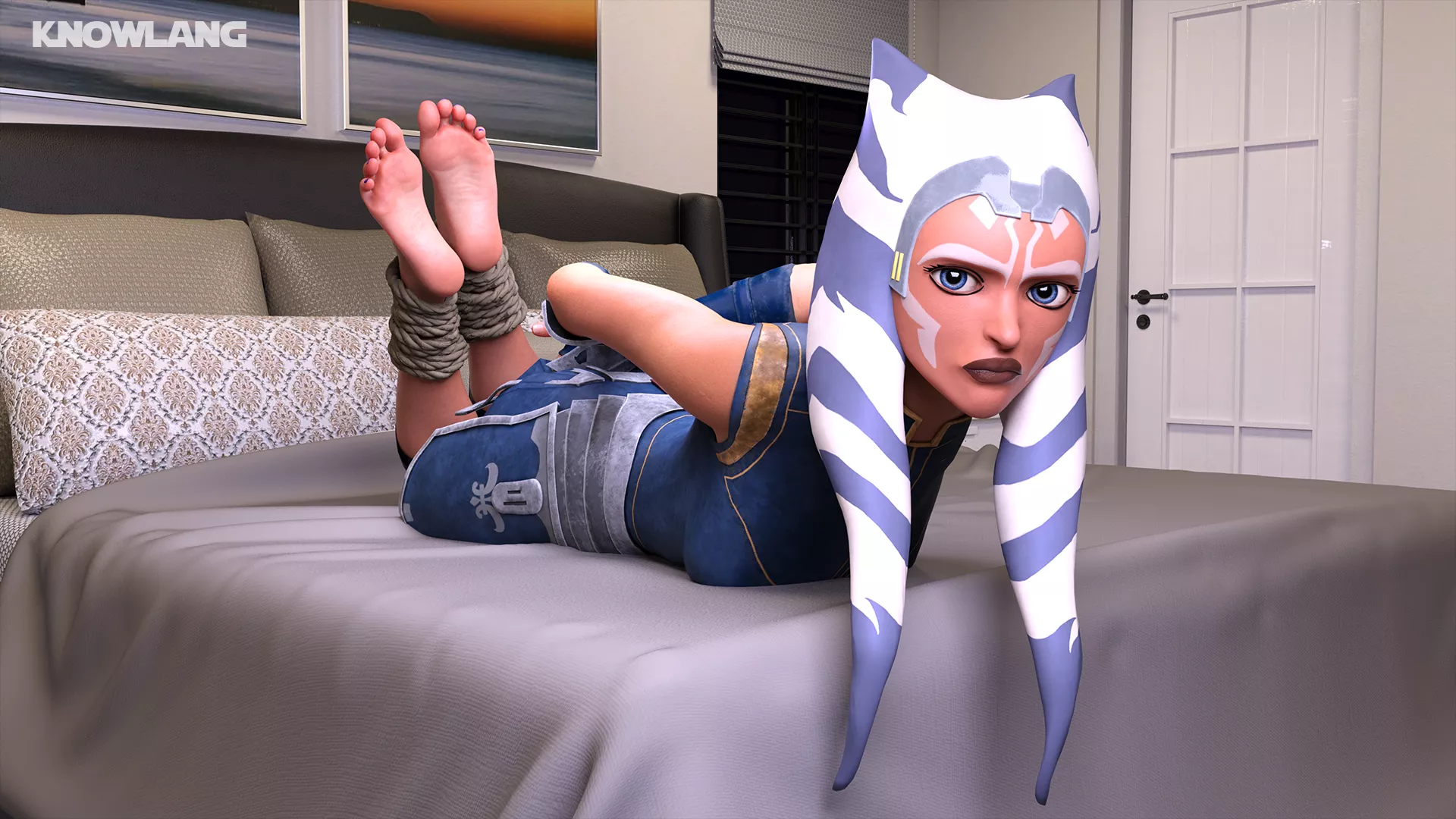 Ahsoka Hogtied [Star Wars] posted by knowlang