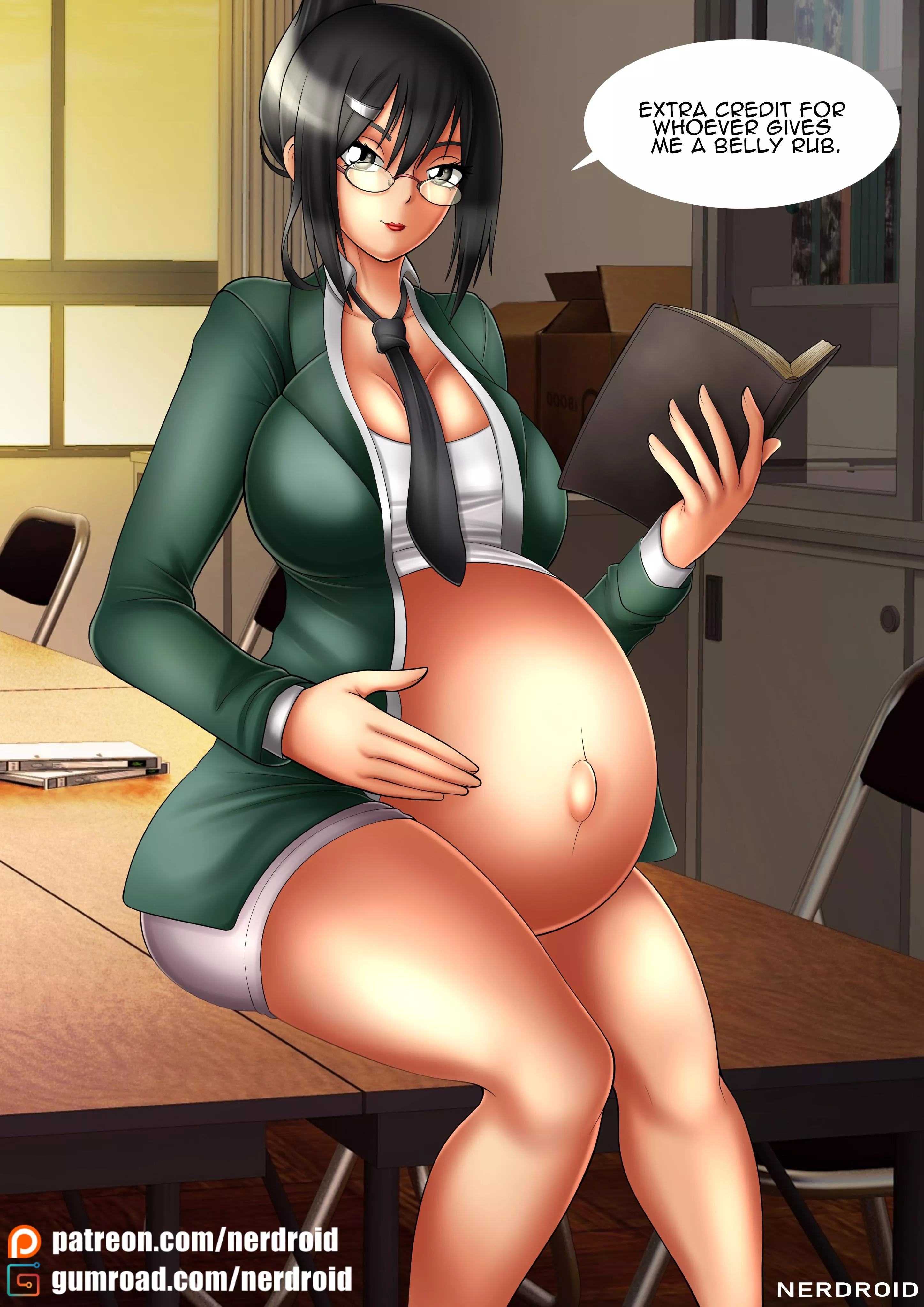 Aiko Yumi pregnant - HoniePop - Made on Commission - Art by me(NerDroid) posted by Ner-Droid