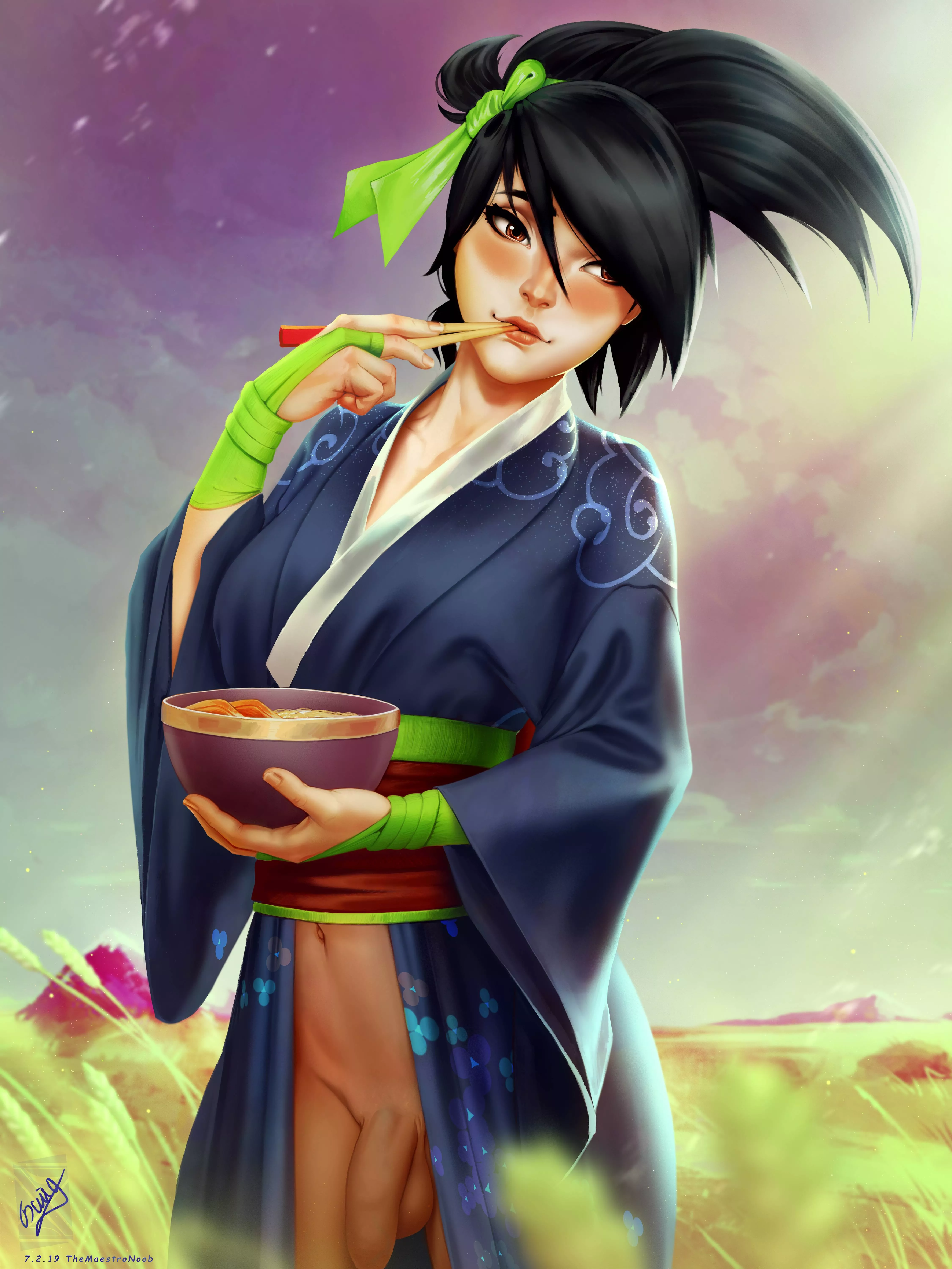 Akali Eating Ramen (Themaestronoob) [League Of Legends] posted by sequence_string