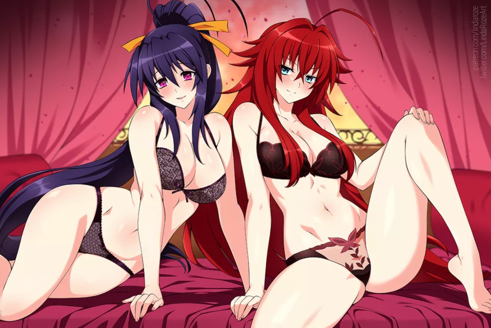 Akeno Himejima x Rias Gremory (LindaRoze) [High School DxD] posted by LindaRoze