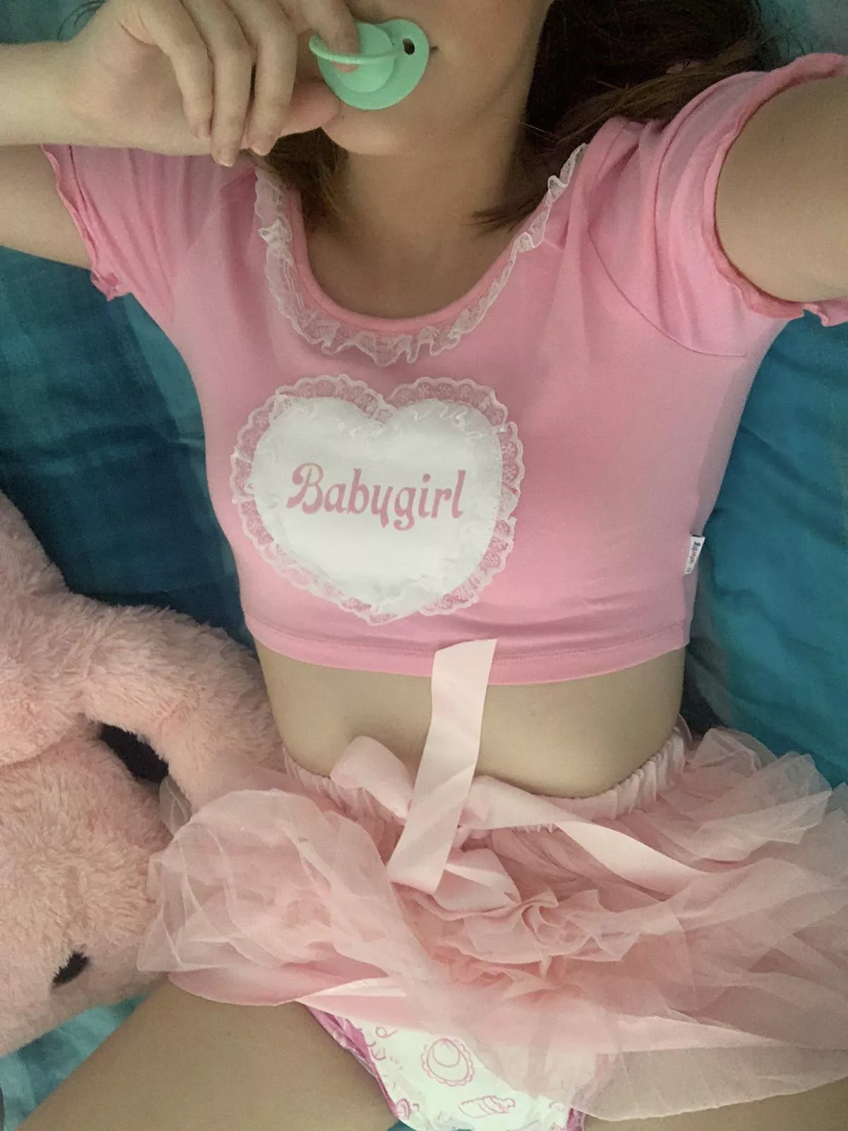 all diapered n pink 💓💕💖 posted by littlebinkiebee