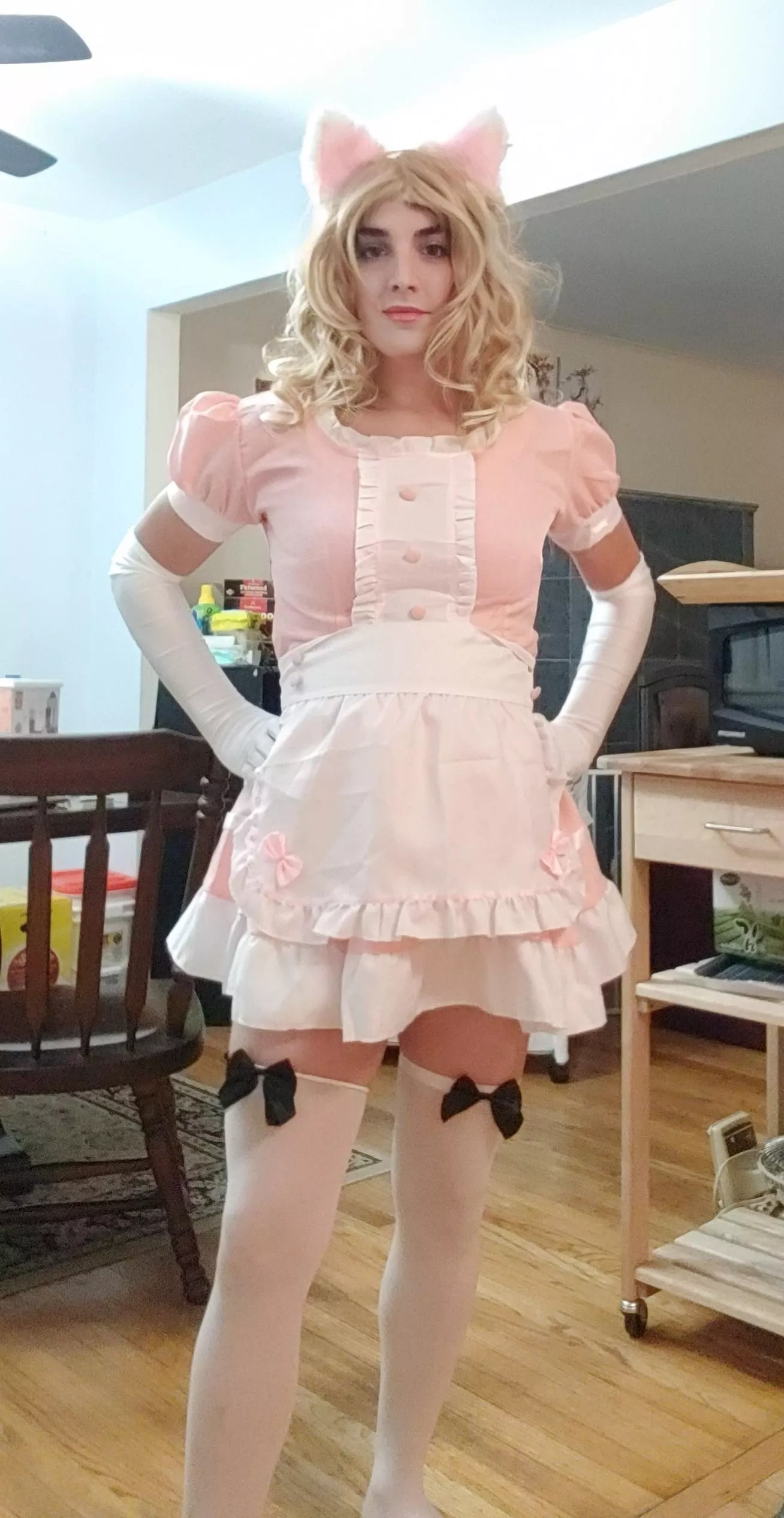 All dressed up for the Halloween party! Cat maid lol. posted by Archimedes420