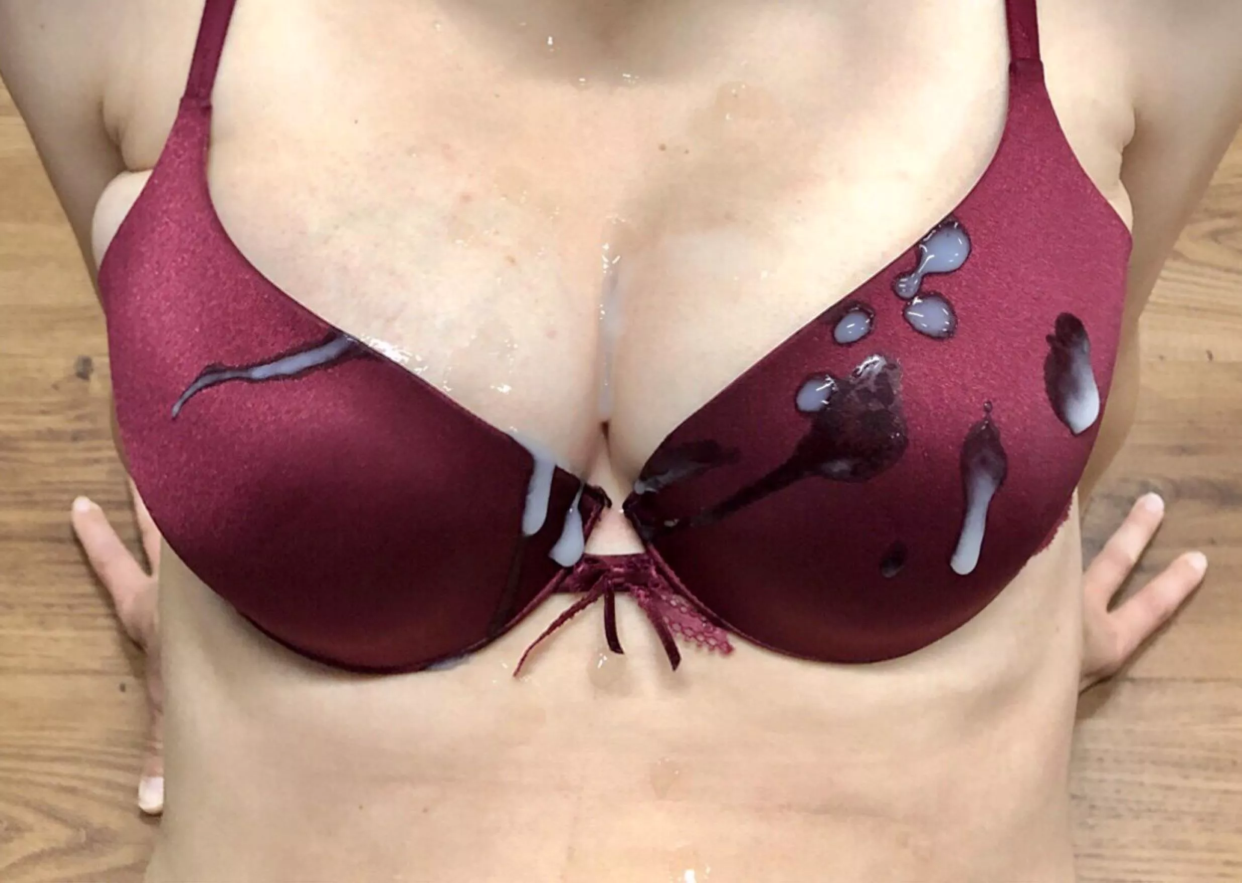 All over my favorite bra posted by FunSizeCumslut