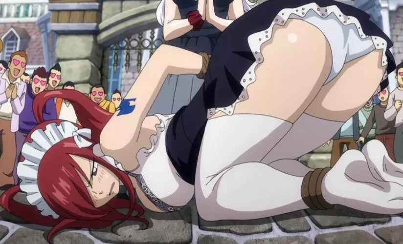 Alternate universe where the Dark Guild won and Erza is now a sex maid for the whole city! posted by DarthCadeus008