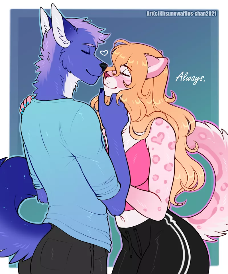 Always. Pic for my partner <3 (Art by myself, Kitsunewaffles-chan on FA) posted by PinkCatBoss