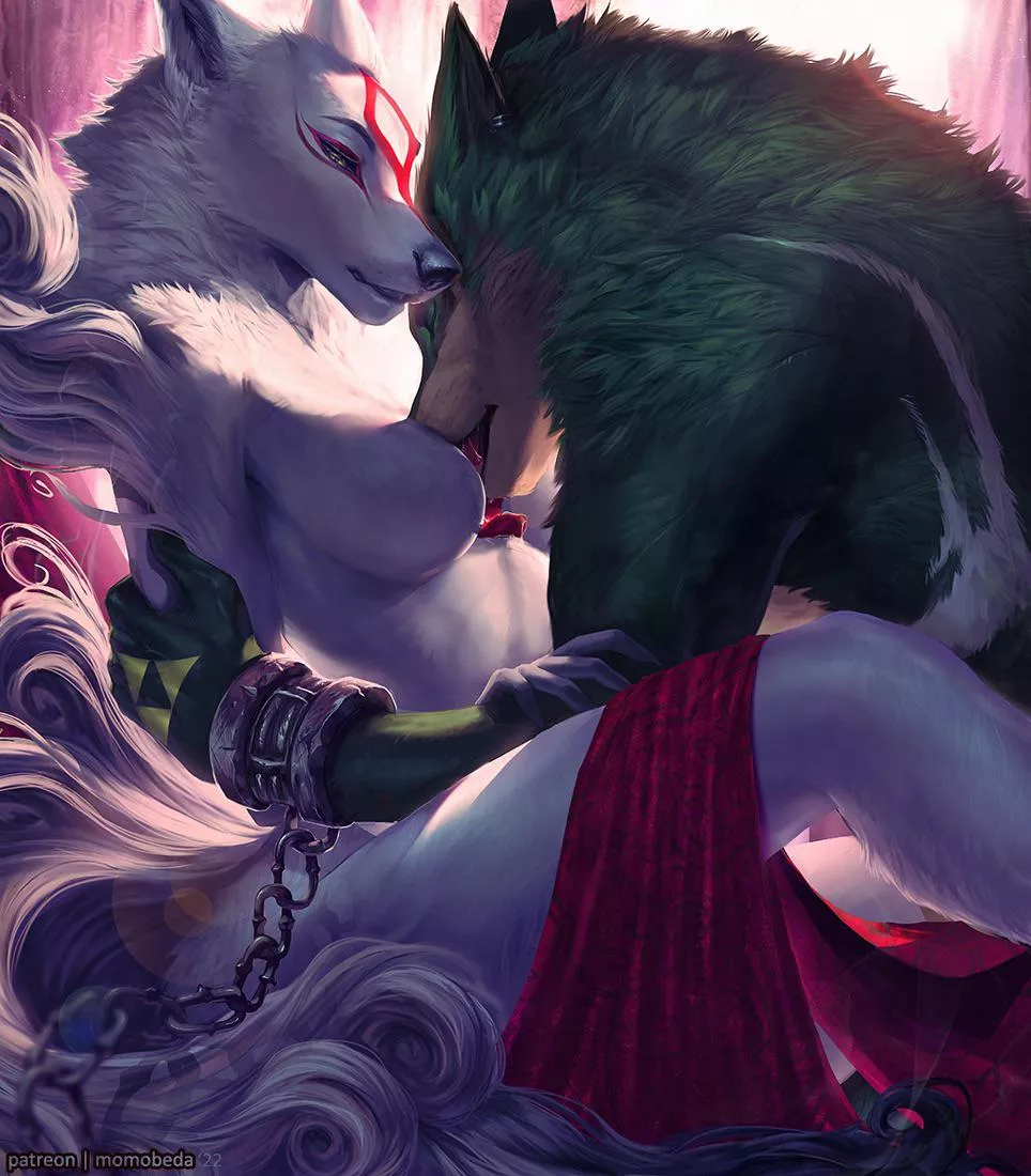 Amaterasu and Wolf Link [MF] (momobeda) posted by 5headedragon