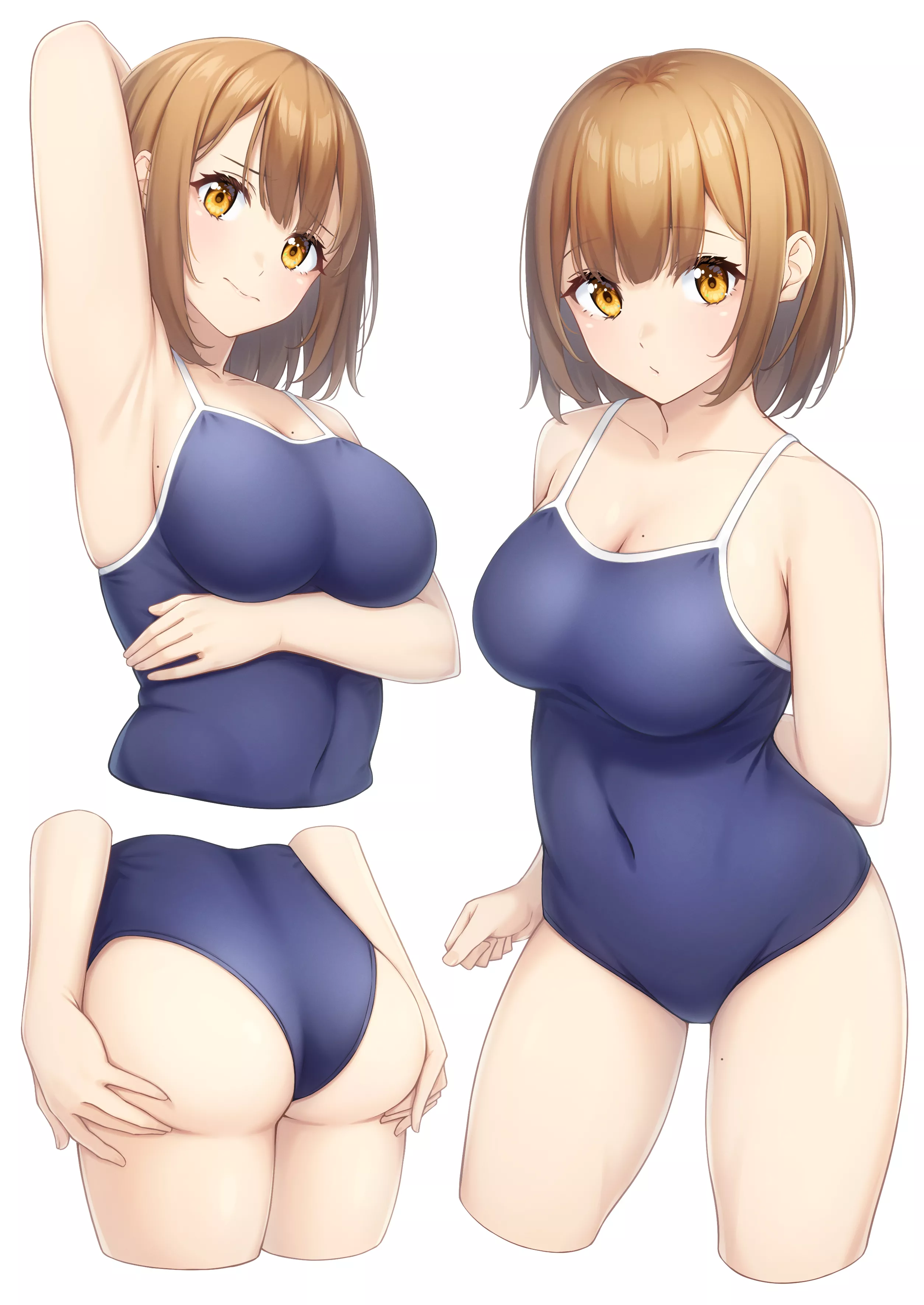 Amber Eyed Girl Swimsuit (Ochiai Miyabi) [Original] posted by sequence_string