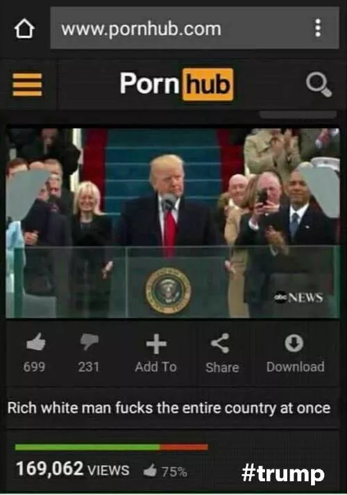 America Collectively Gets Fucked on Pornhub. posted by JoshiBracegirdle