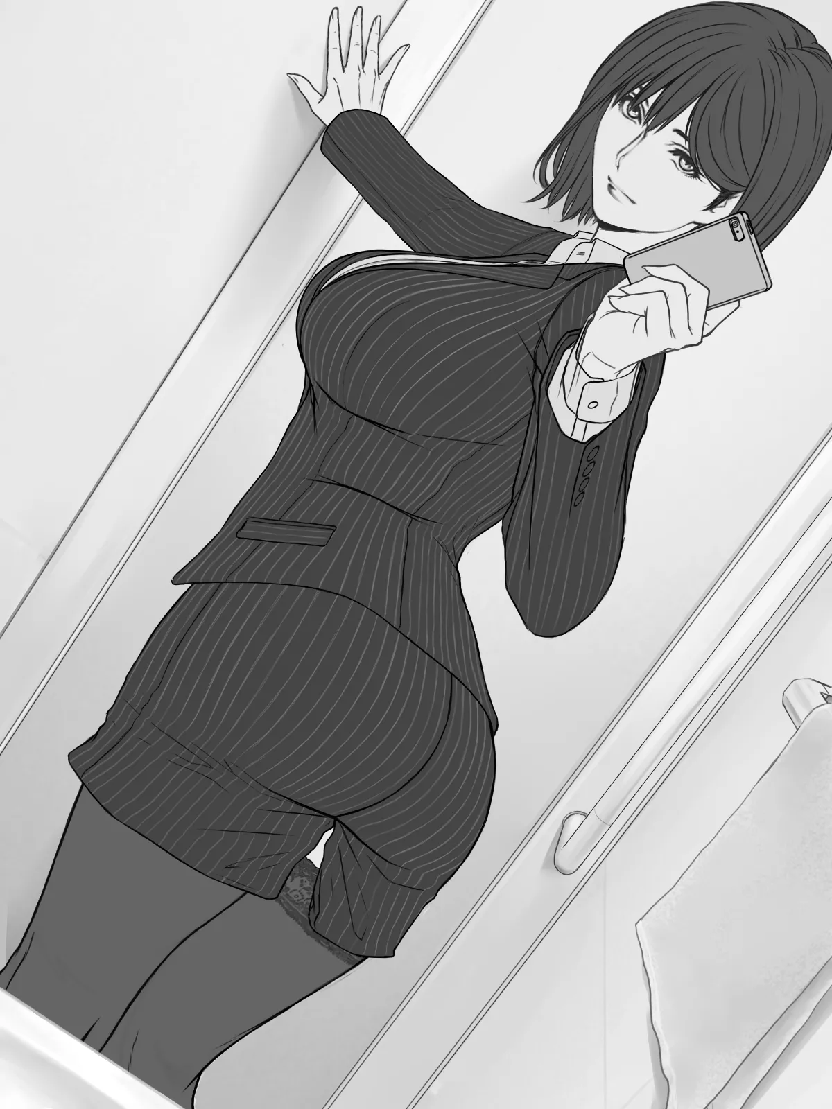 An office lady taking lewd pics posted by 0mango