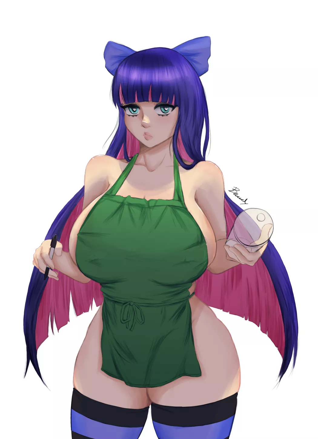 Anarchy Stocking Barista (BawdyArt) [Panty & Stocking With Garterbelt] posted by BawdyArt