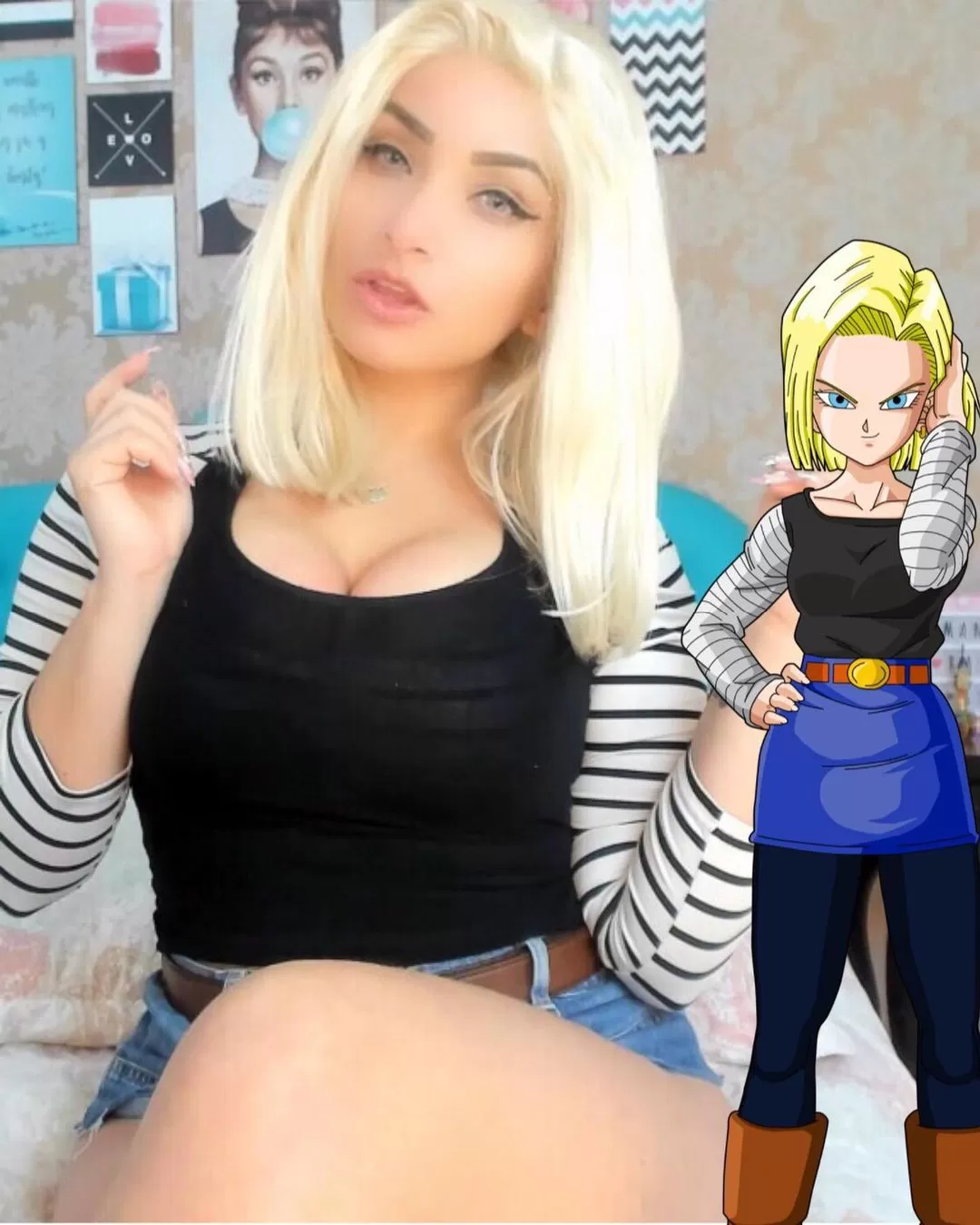 Android 18 cosplay by Emanuelly Raquel posted by Itchy-Throat7330