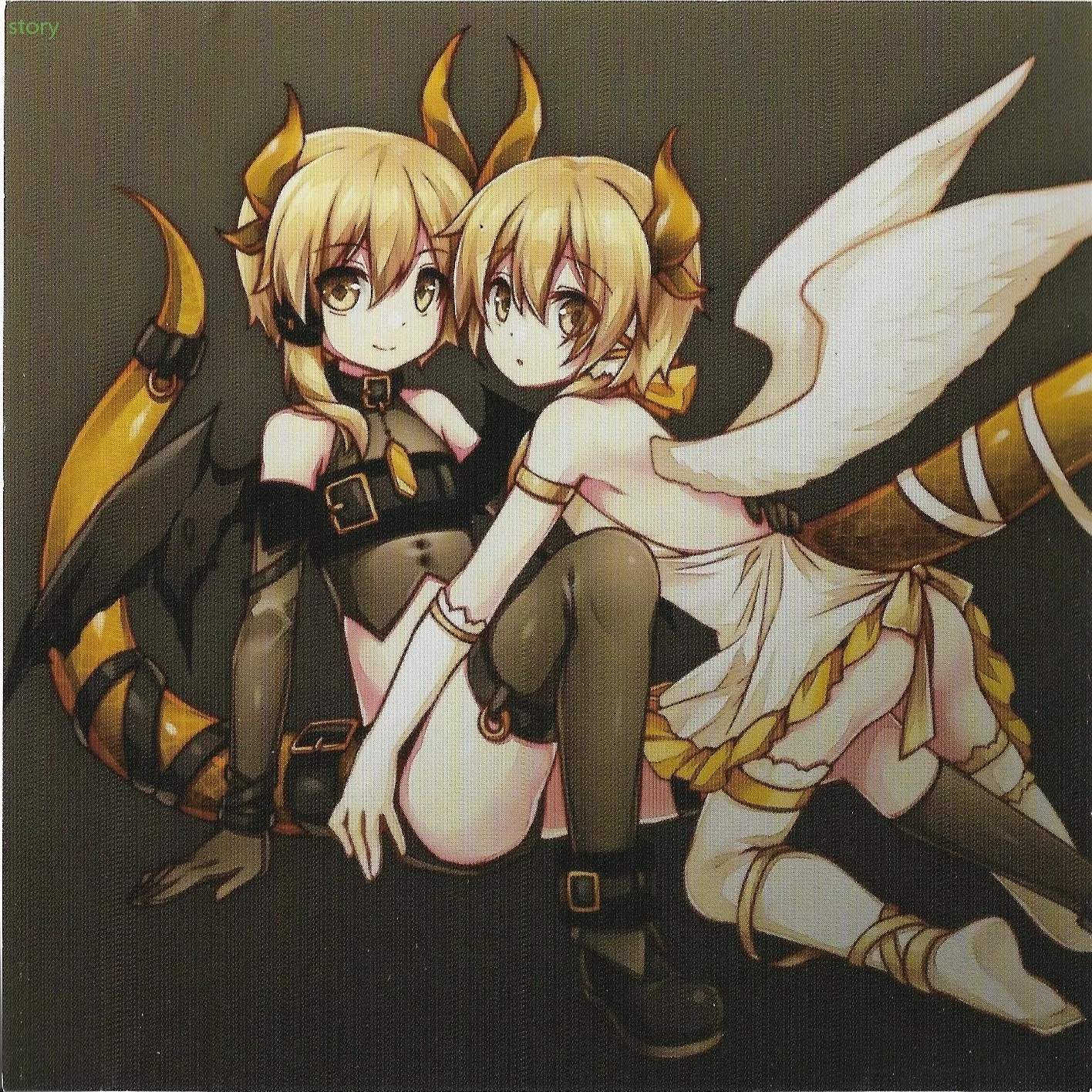 Angel and Demon being cute posted by Vllhll4