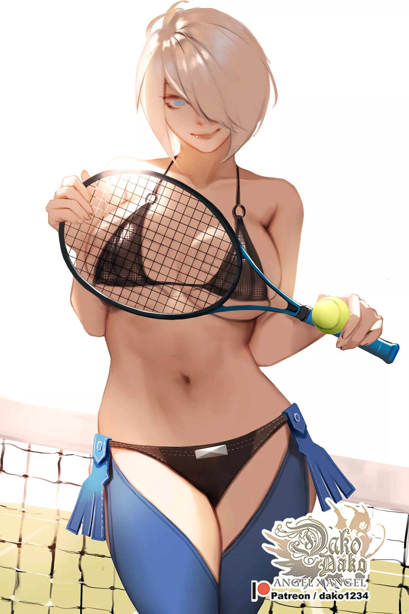 Angel at the tennis court (Dako) [King of Fighters] posted by BruhSoundEffect1