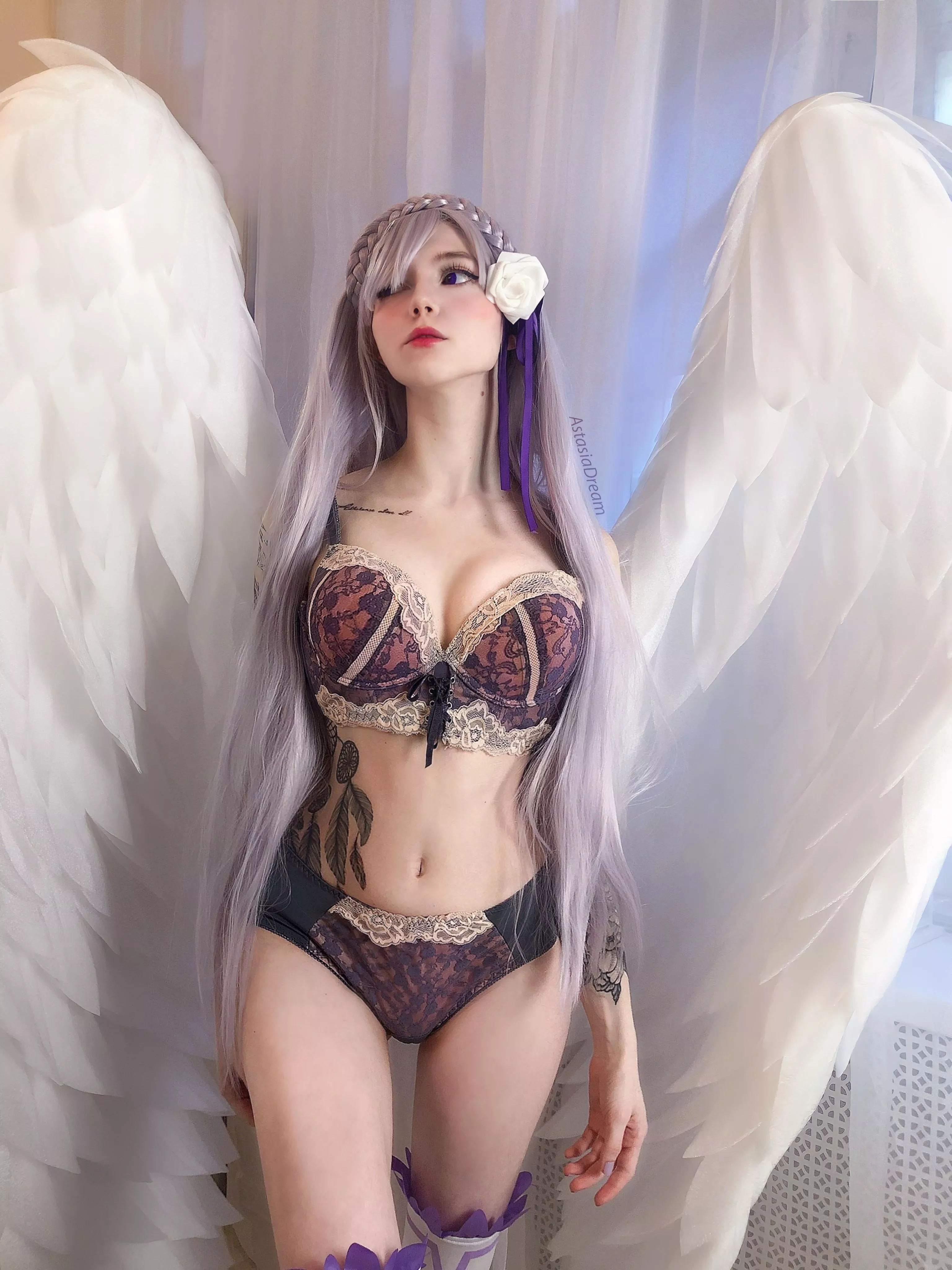 Angel Emilia from Re:Zero by Astasiadream posted by Logical-Hair-7847