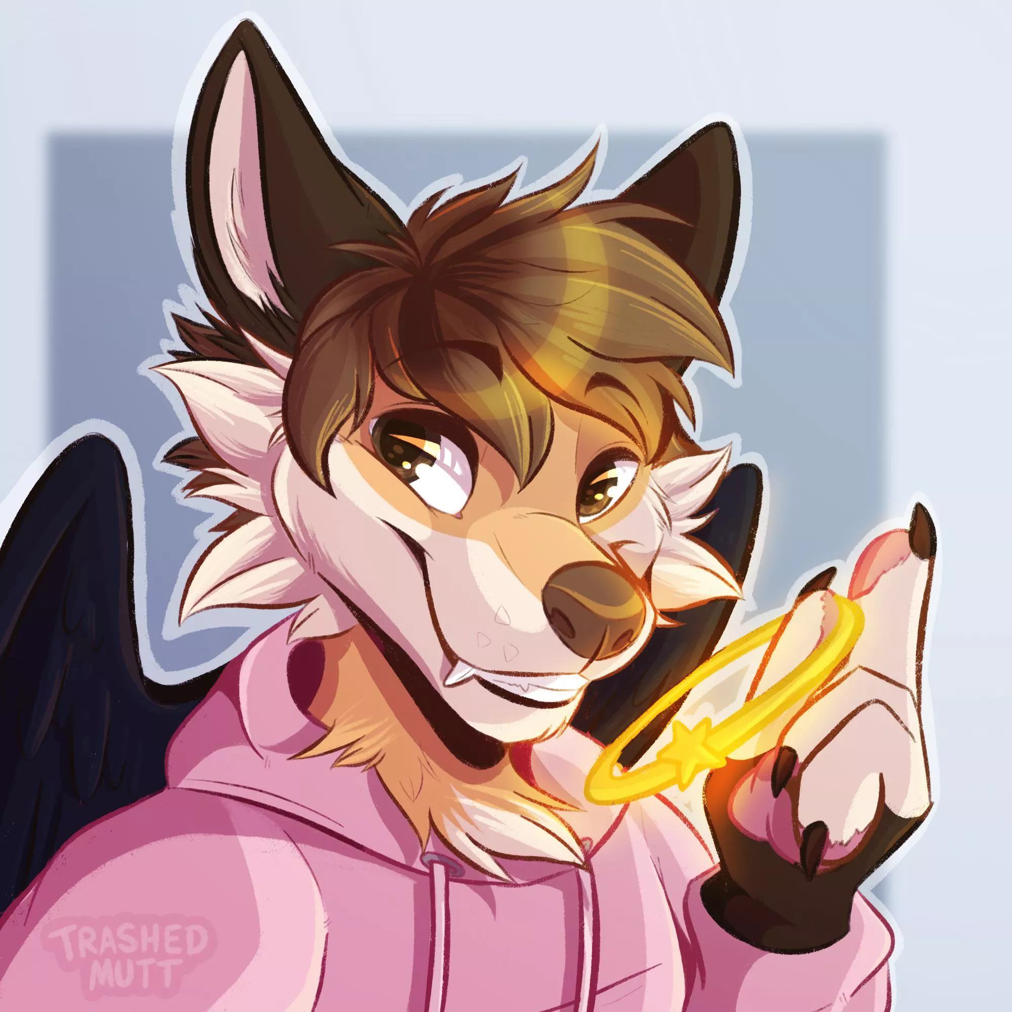 Angel Fox 🦊 (art by me - trashedmutt on Twitter) posted by trash-mutt