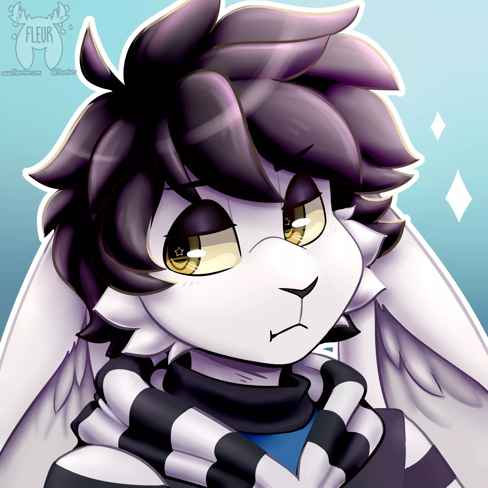 Angsty Bunn.. (Art by me:@Fleurfurr on Twitter!!) posted by Fleurfurr