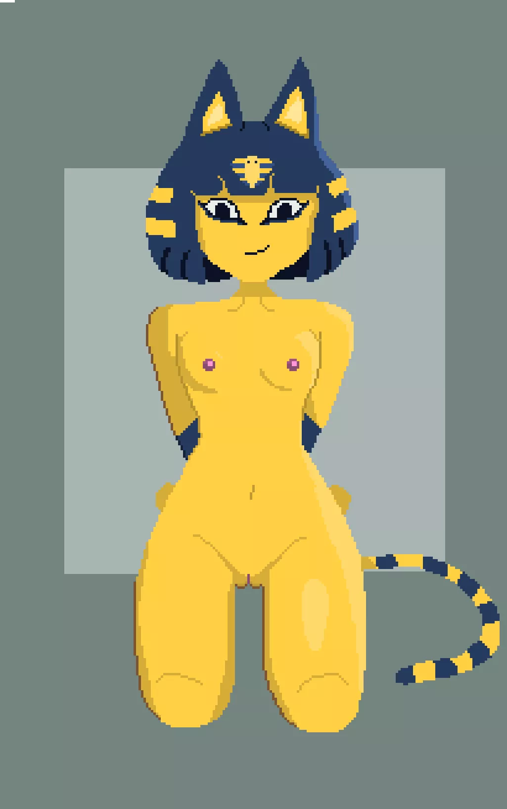 Ankha on her knees (OC) posted by AquaBuffalo