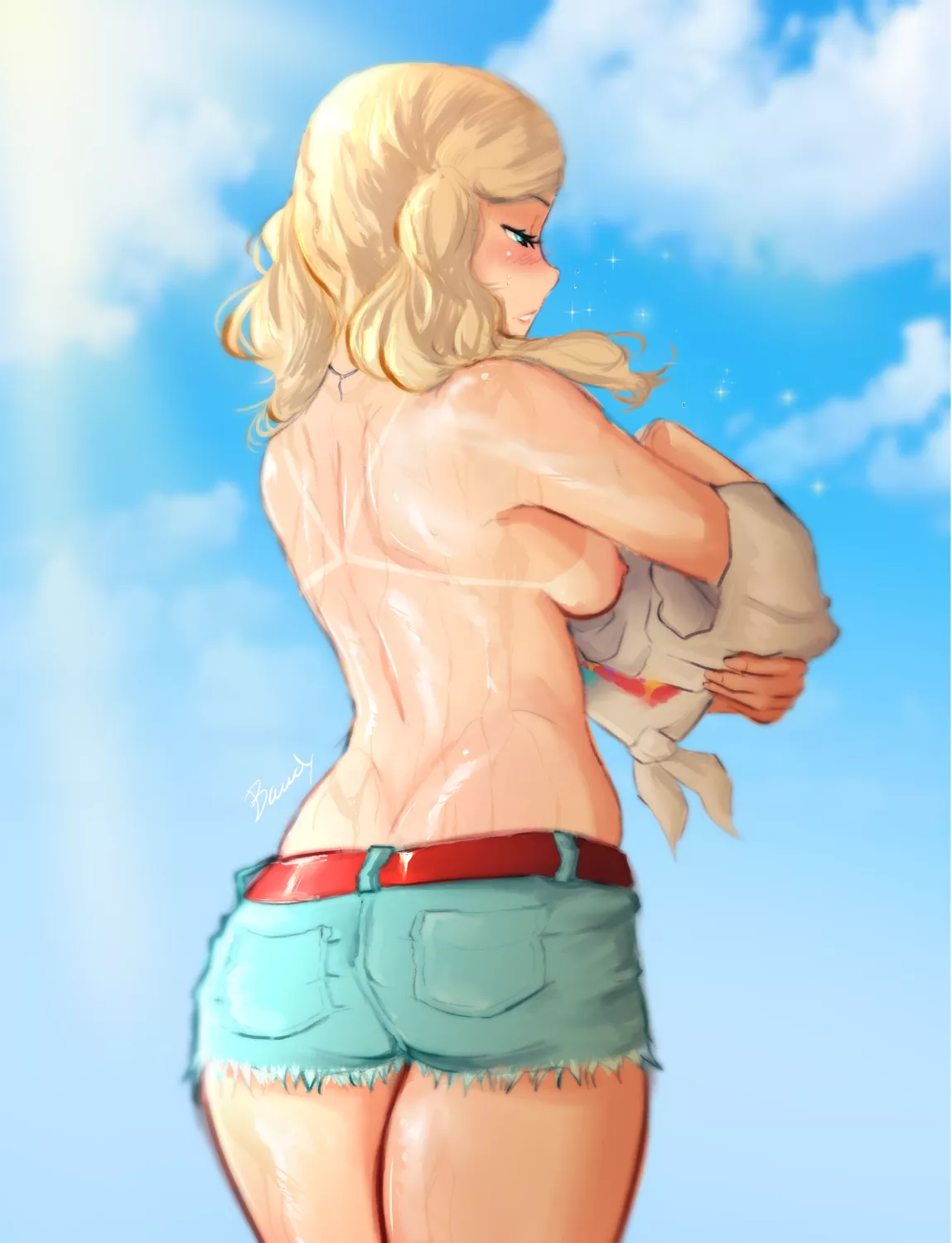 Ann stripping in the summer sun (BawdyArt) posted by BawdyArt