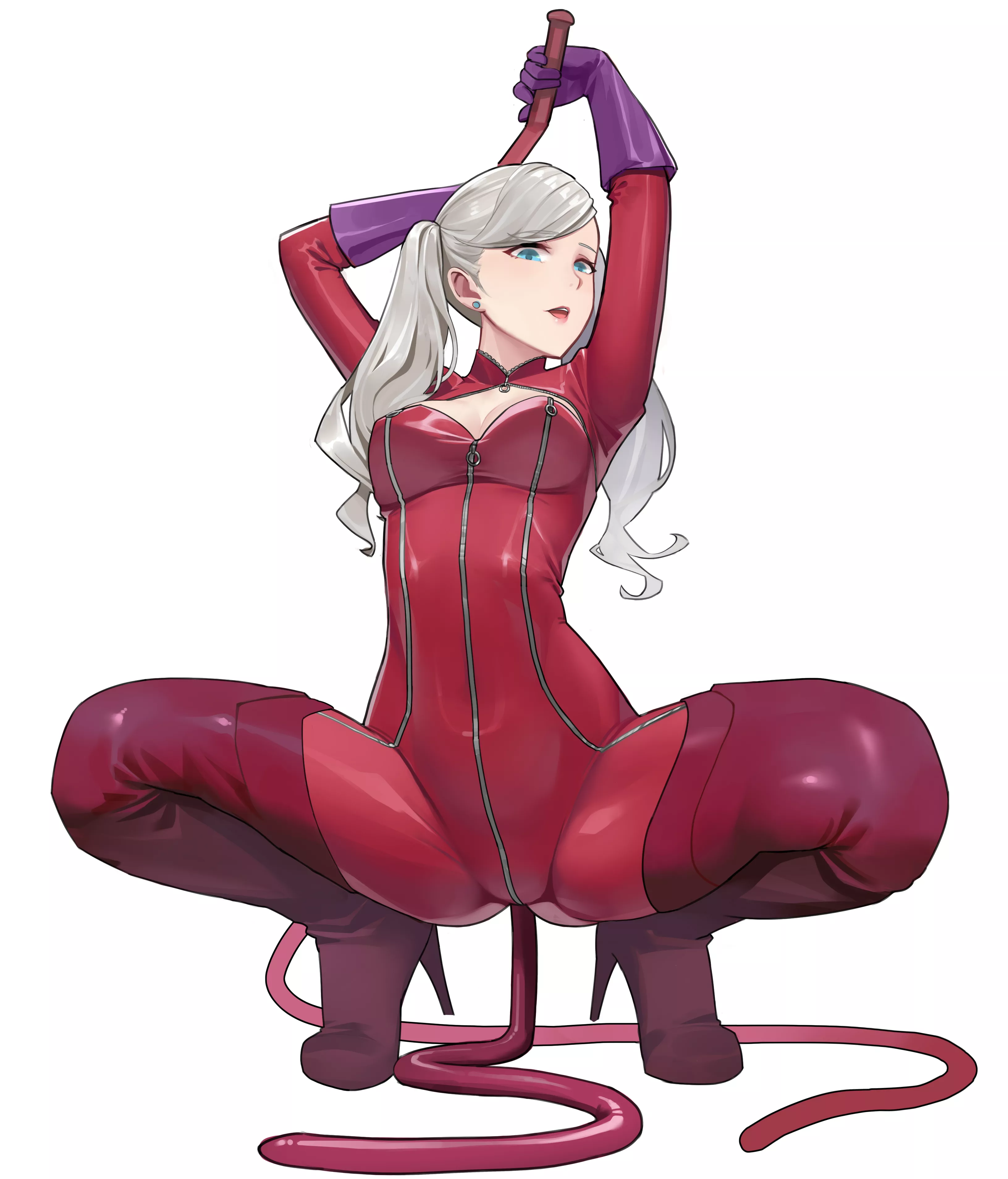 Ann Takamaki Squat Bringing Down The Bat (Kawery) [Persona] posted by sequence_string